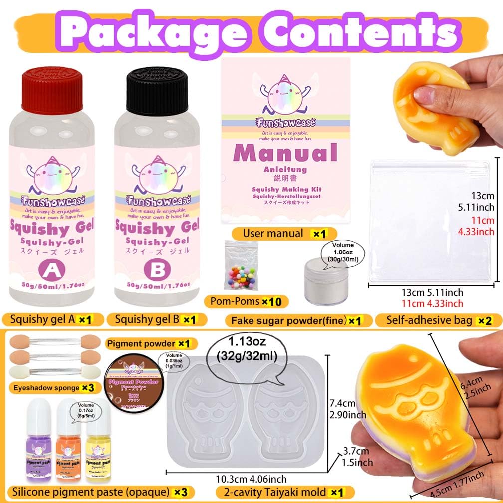 Taba Squishy Kit Taiyaki Making Pack, 10.3 cm x 7.4 cm x 3.7 cm - Image 2