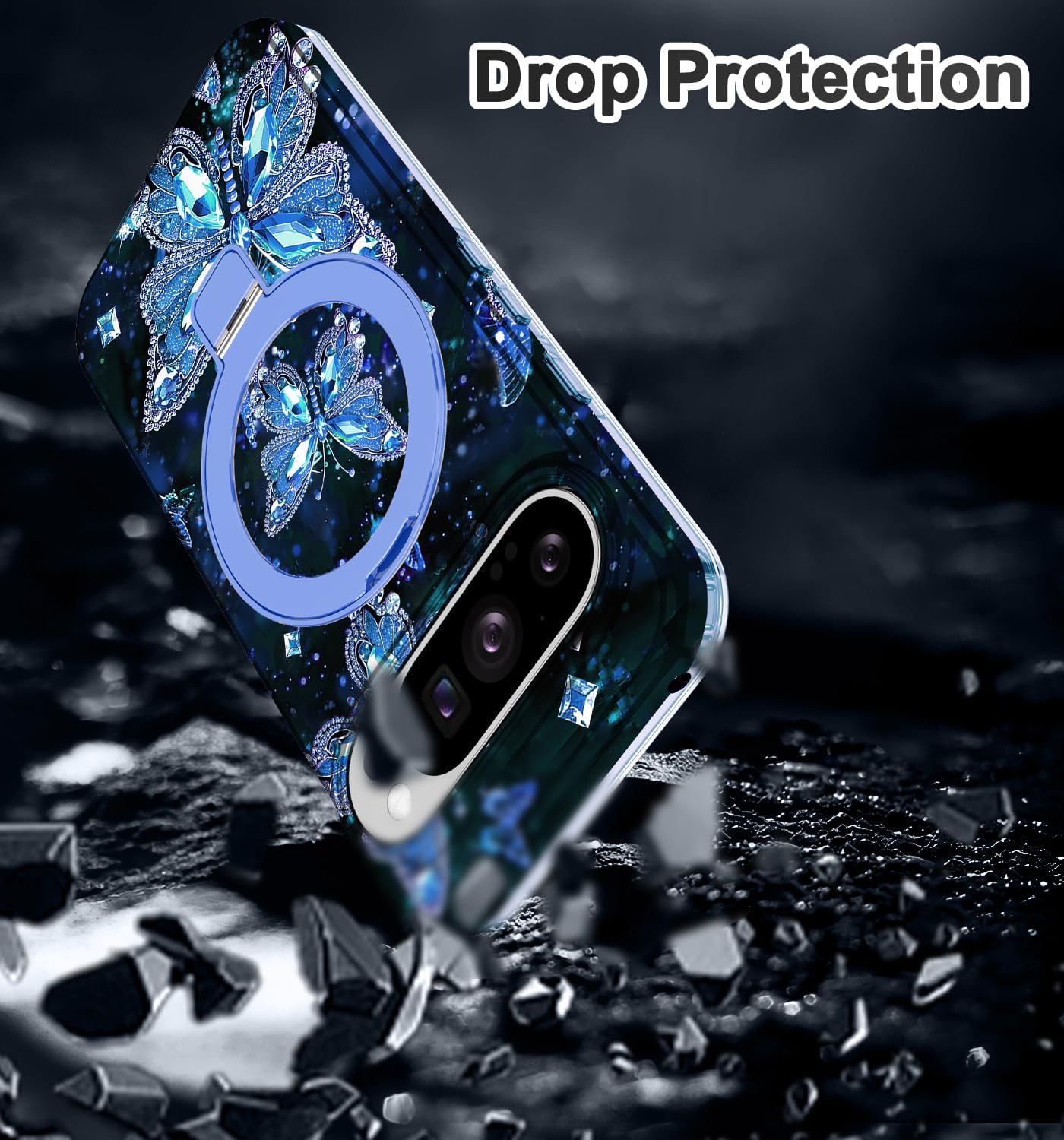for Google Pixel 10 Case & Pixel 10 Pro Case (2025),[Compatible with MagSafe][Glow in The Dark ] Magnetic Slim Shockproof Protective Women Girl for Google Pixel 10/10 Pro 6.3 inch,Blue