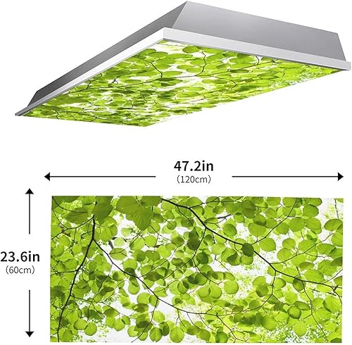Miniatura 4 de 2 cubiertas de luz fluorescente para luces de techo, cubiertas magnéticas de luz de hojas de primavera con 10 imanes, filtros de luz fluorescentes