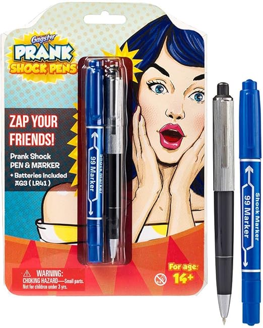 Gagster Electric Shock Pen and Marker Prank Set Electric Shocking Pen Practical