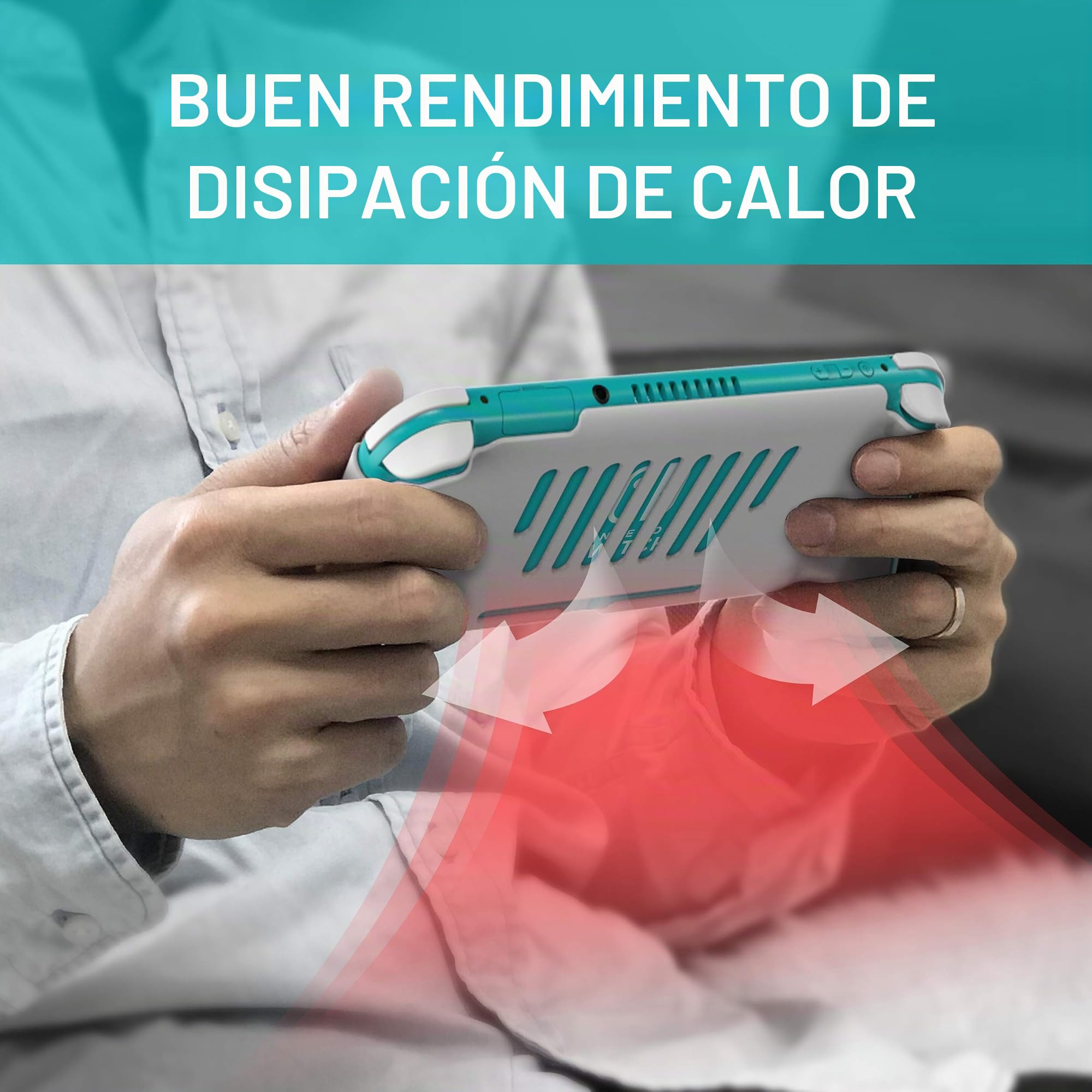 JUSPRO - Funda Protectora de Mano para Nintendo Switch Lite, Funda Ergonomía para Juegos de Mano, Accesorios compatibles con Nintendo Switch Lite