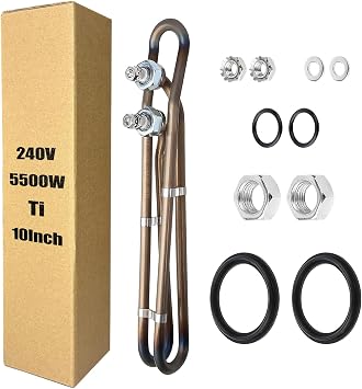 5.5kw 240v Hot Tub Heater Element for Balboa Spa Heater Element, Replacement Flo-Thru Universal Hot Tub Heating Element5.5kw
