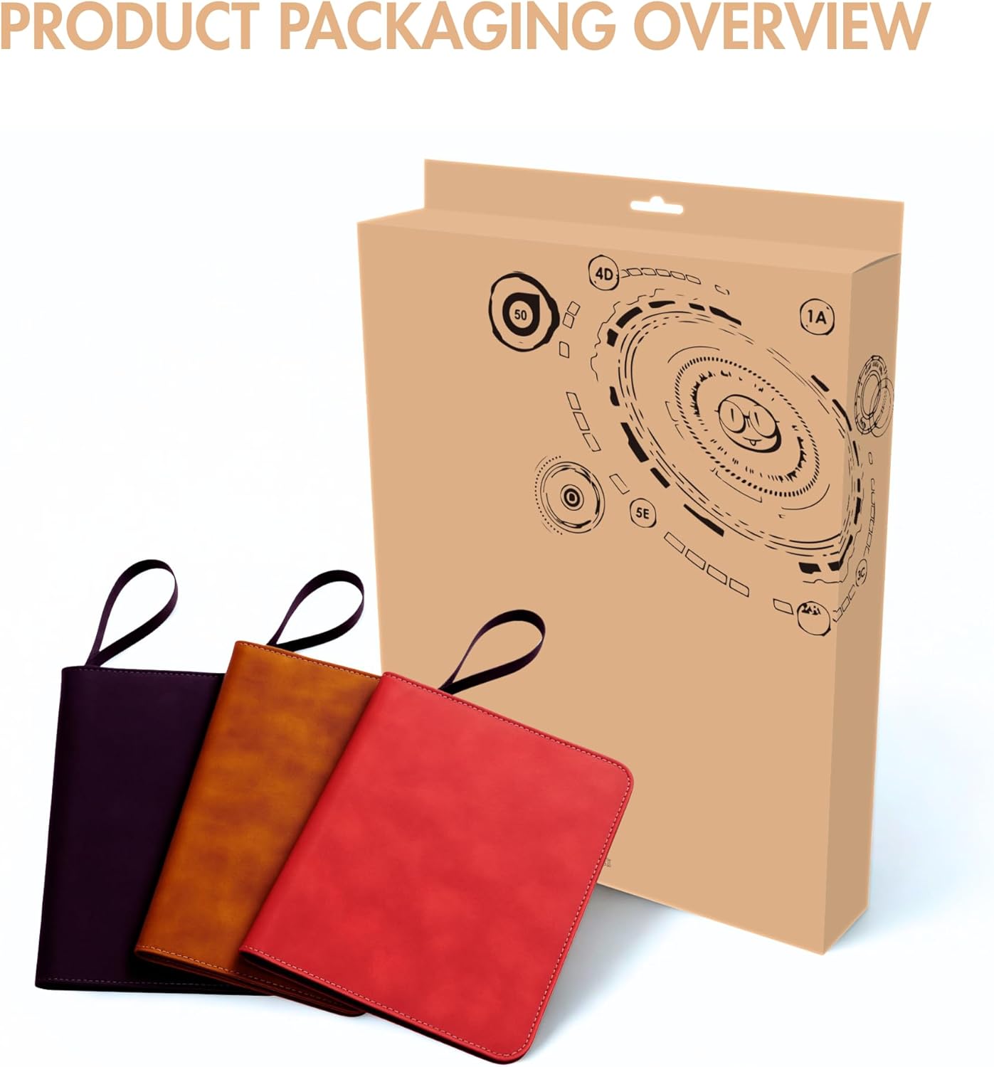 PU Leather Trading Card Binder | 9-Pocket Zip Binder with Removable Sleeves for TCG, MTG, and Sports Cards (Brown)