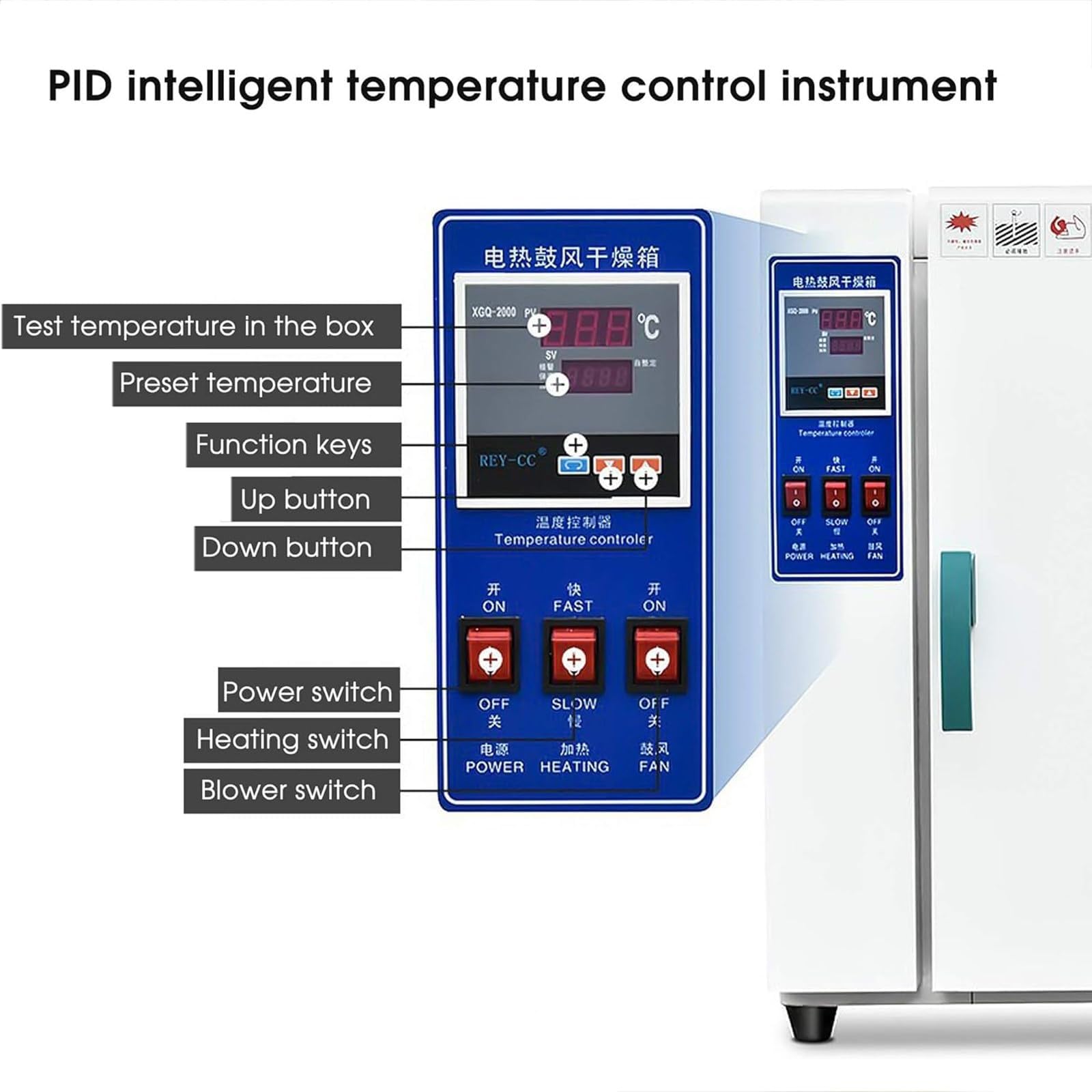 Estufa De Secado Inteligente con Pantalla Digital, Calefacción Eléctrica, Estufa De Secado De Laboratorio A Temperatura Constante, Secadora Industrial De 50-300 ℃, Horno De Laboratorio(70L)