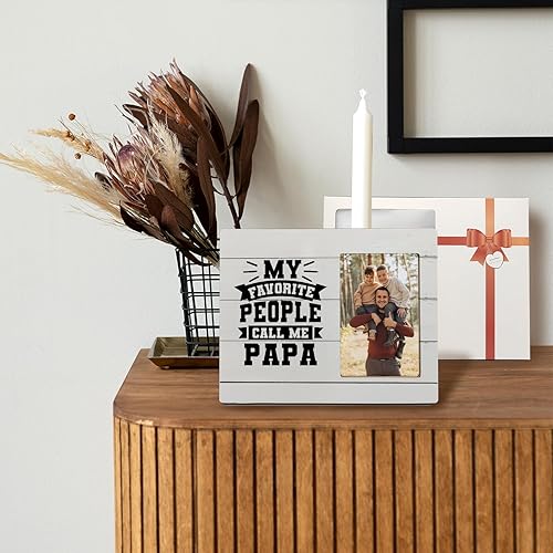 Miniatura 2 de Mancheng-zi Marco de fotos Papa de 4 x 6 pulgadas, regalos de papá para cumpleaños, Navidad de parte de hija e hijo, My Favorite People Call Me