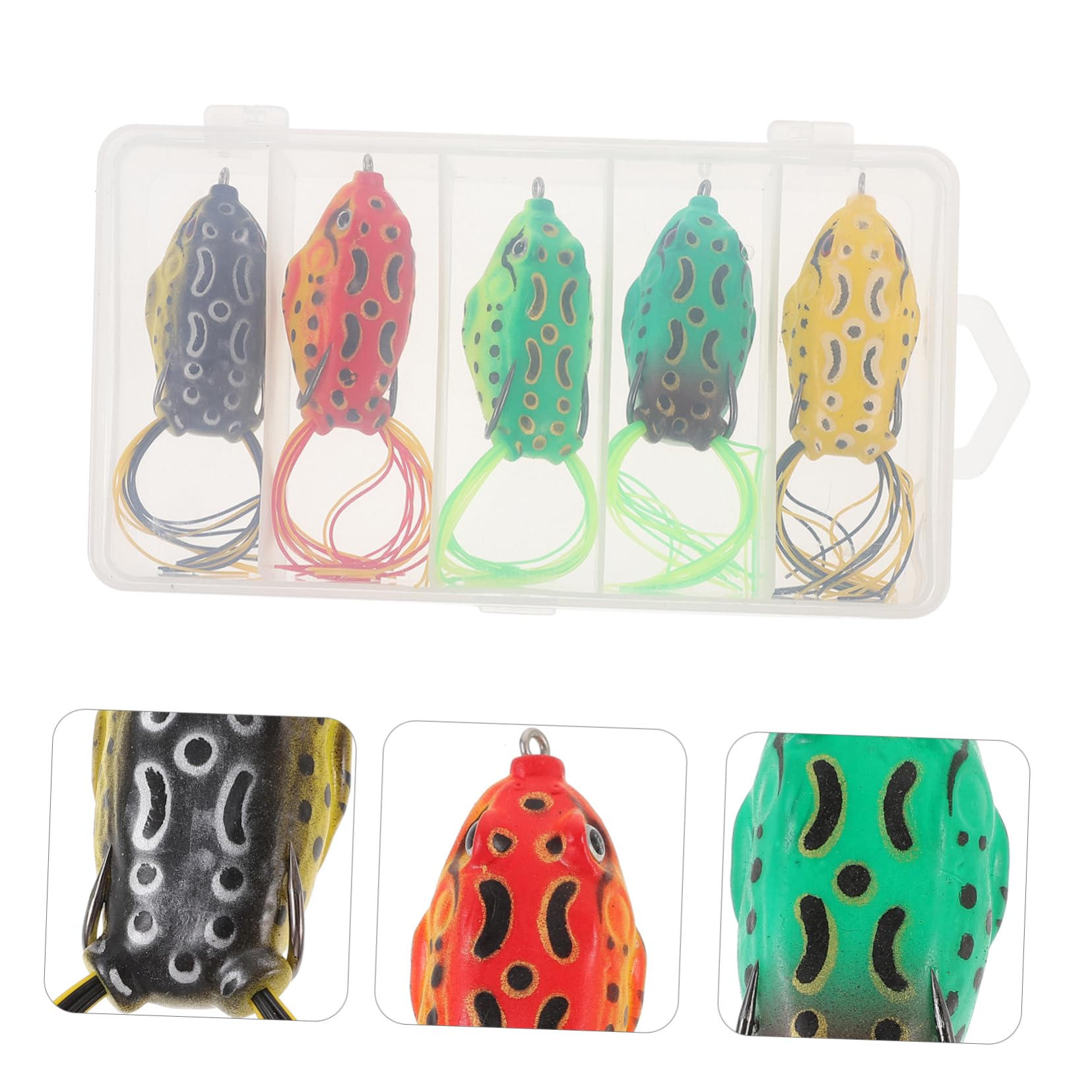 Garneck 5pezzi Esche Artificiali Per Pesca Al Bass Con Doppi Ganci Resistenti Esche Swimbait Corpo Cavo Crankbait Per Pesci Persici Con Scatola Porta-attrezzi