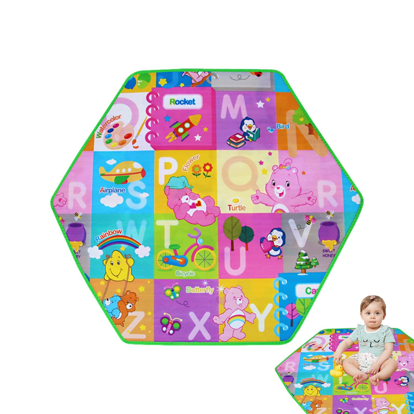 Alfombra Bebe Acolchada Plegable - Alfombra De Juego Para Bebés Plegable Y Reversible, Mat Suelo Para Bebe Para Jugar En Casa, Tapete De Actividades Bebe Impermeable, Alfombrilla De Juego Acolchada
