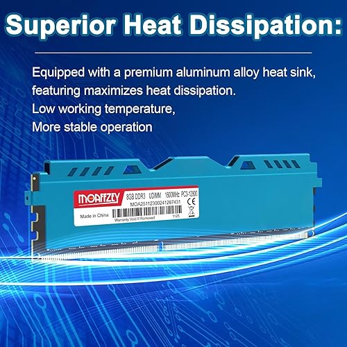 Miniatura 5 de Memoria RAM DDR3 de 16 GB (2 x 8 GB) 1600 MHz PC3-12800 CL11 para computadora de escritorio, 240 pines 1.5V 2Rx8 de doble rango sin ECC sin búfer