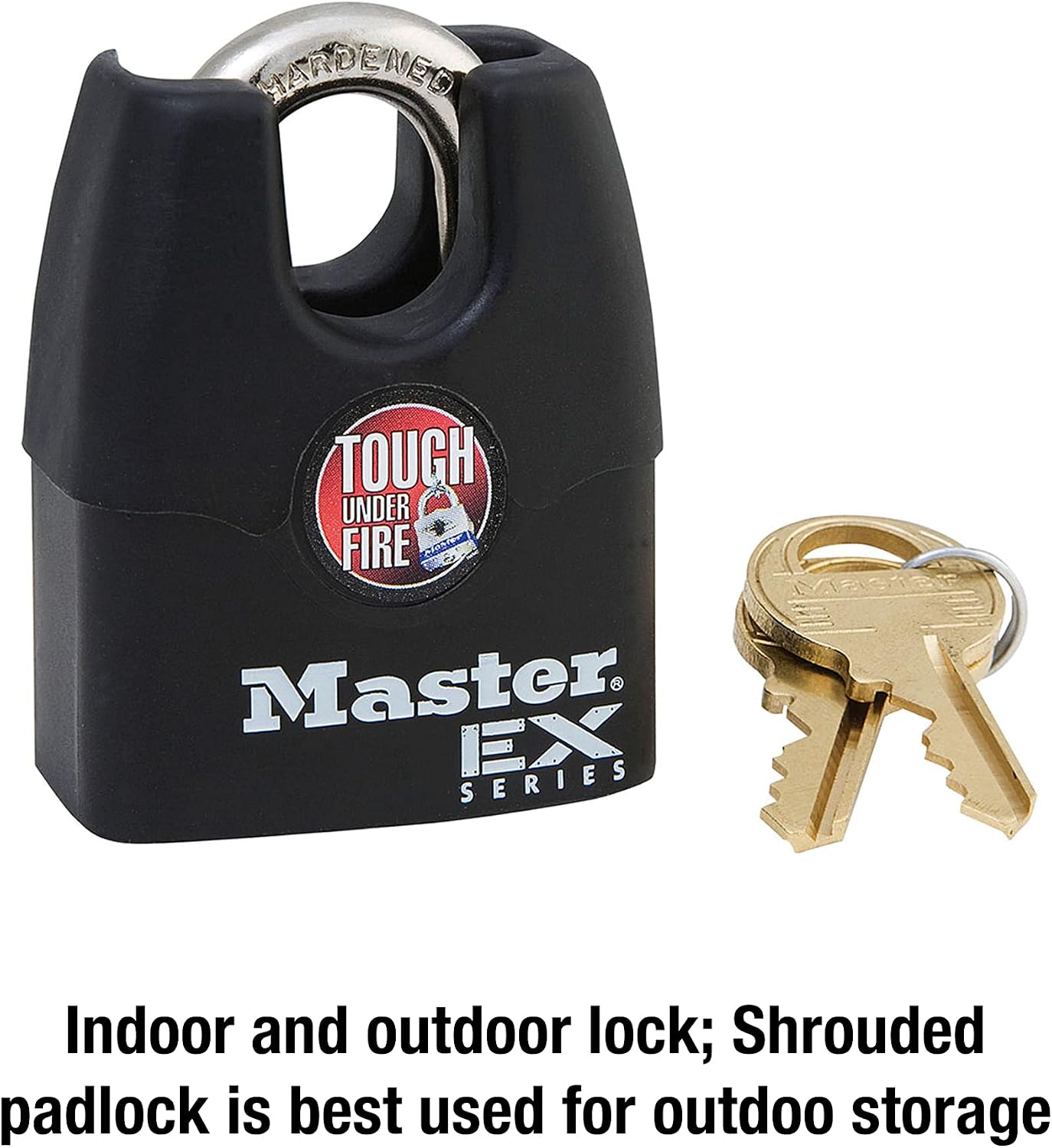 Master Lock 3DEX Shrouded Outdoor Padlock with Key, 1 Pack