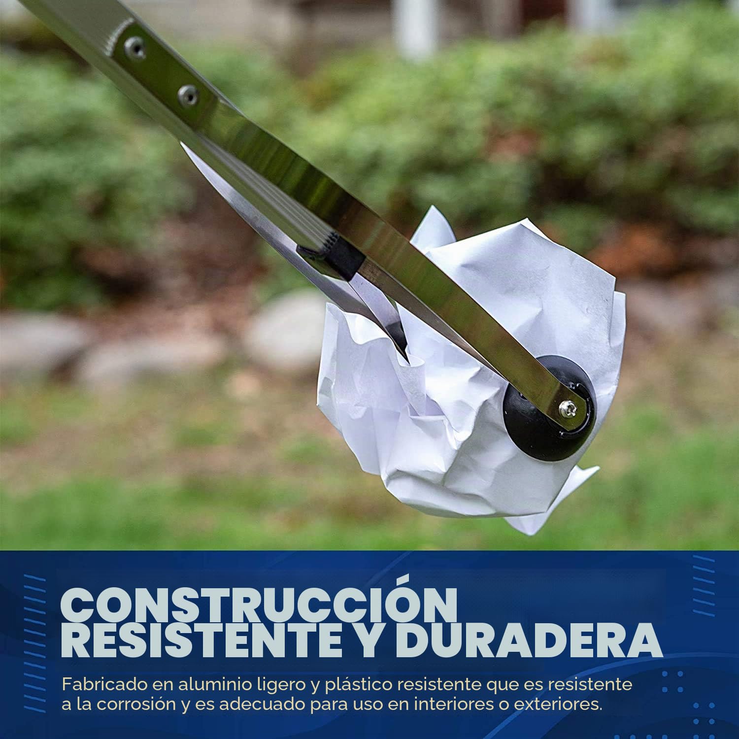 Herramienta de agarre Reacher - Dispositivo de agarre - Garra plegable liviana y duradera que extiende el brazo hasta 32 pulgadas, ideal para interiores y exteriores