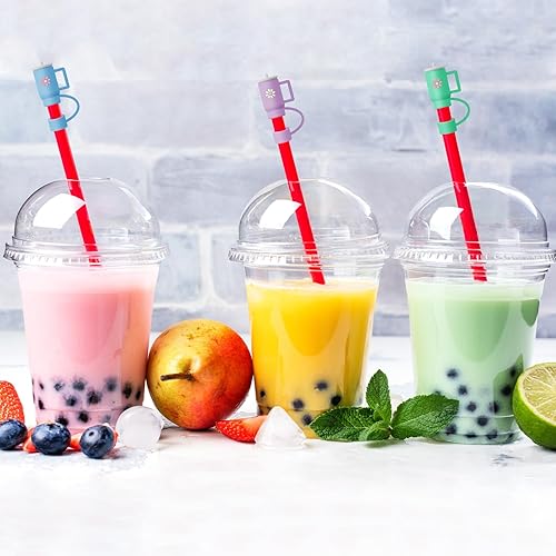 Miniatura 6 de Auidy_6TXD 20 piezas de adornos de paja para Stanley, cubiertas de popote para Stanley, cubierta de popote compatible con Stanley de 30 y 40 onzas,