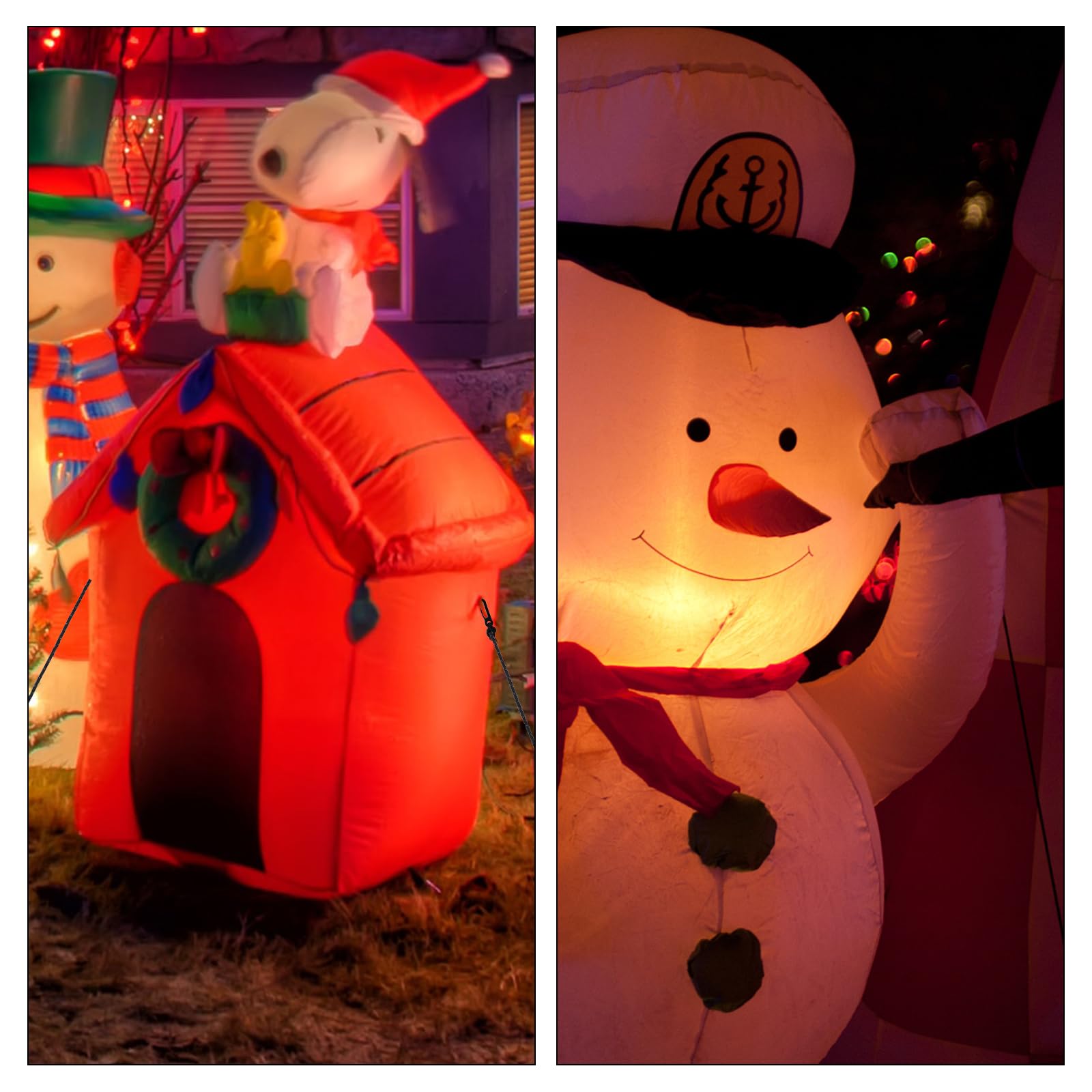 36 Pezzi Set di Pali Gonfiabili in Plastica, Teste di Ricambio per Pali Gonfiabili in Plastica per Tende Picchetti per Tende per Decorazioni Gonfiabili di Natale Halloween Accessori