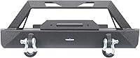 Vista 3 de u-Box Wrangler CJ7 Parachoques delantero rechoncho con placa de cabrestante y anillos en D compatible con Jeep Wrangler CJ7 1976-1986