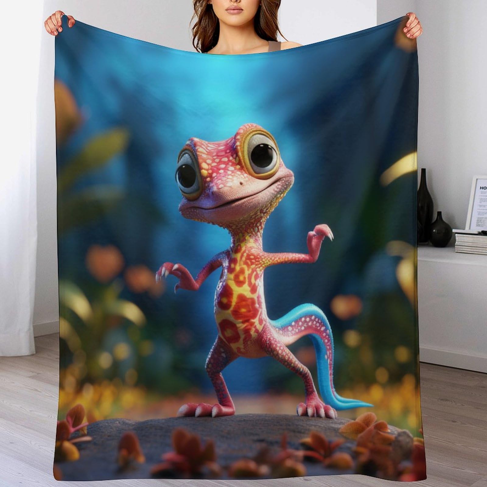 Couverture lézard polaire chaude : enveloppez votre bébé de douceur sur le lit