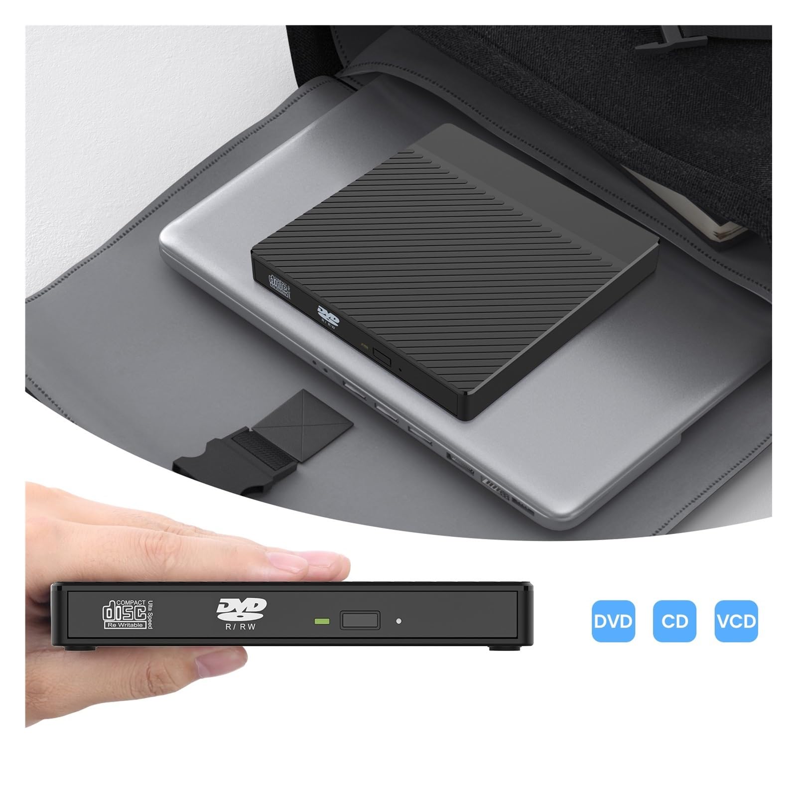 unità Ottica Esterna Sottile USB 3.0 Dvd Combo Lettore Dvd Rom Masterizzatore Dvd-RW Plug And Play Compatto E Facile da Usare