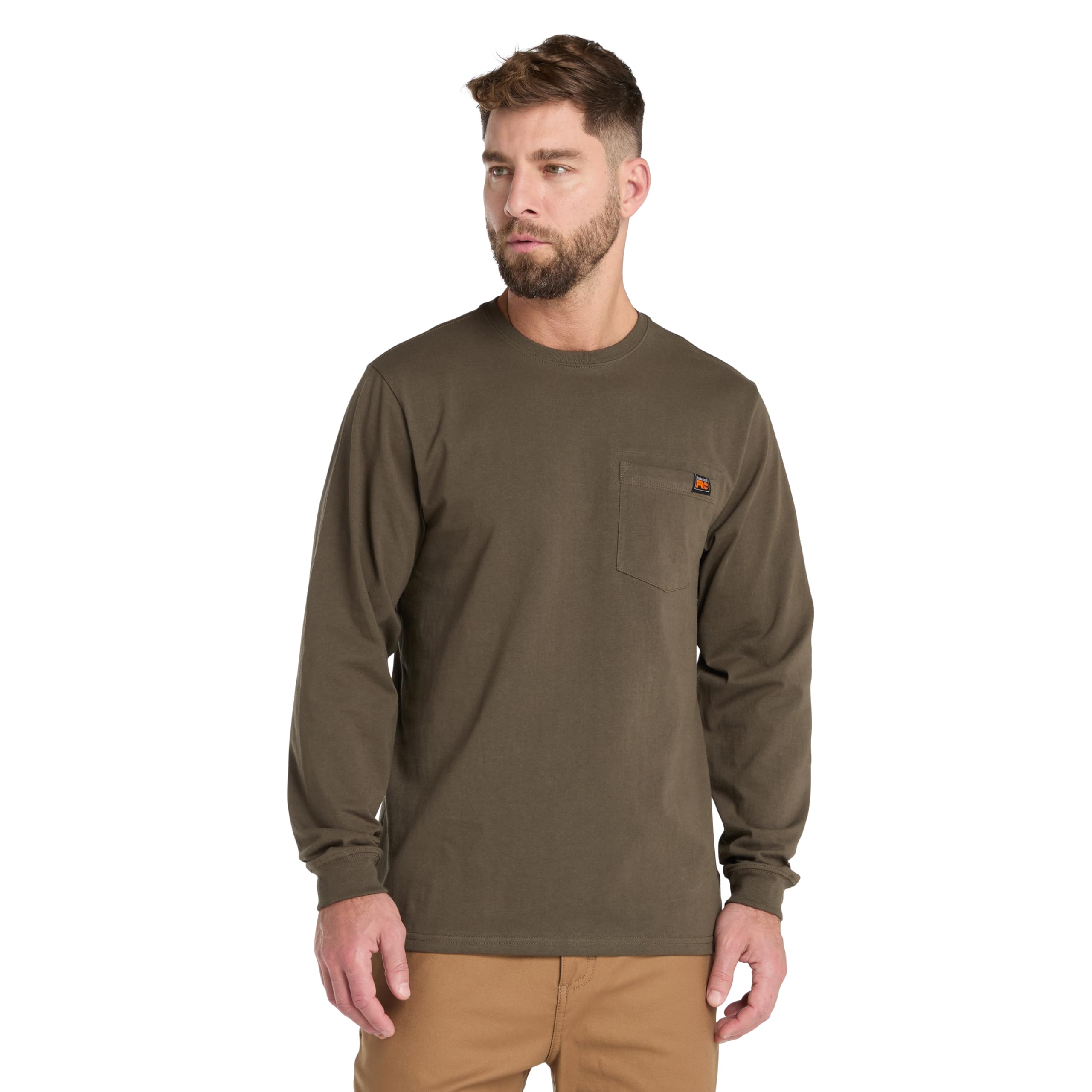 mens Core Pocket Long-sleeve T-shirt Work Utility T-Shirt