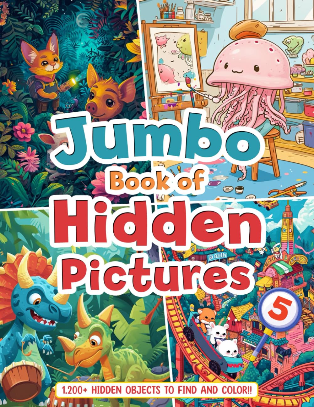 Jumbo Book of Hidden Pictures ver 5: Boost Cognitive Abilities with Entertaining Seek-and-Find Puzzles | Ideal for Mental Stimulation and Relaxation