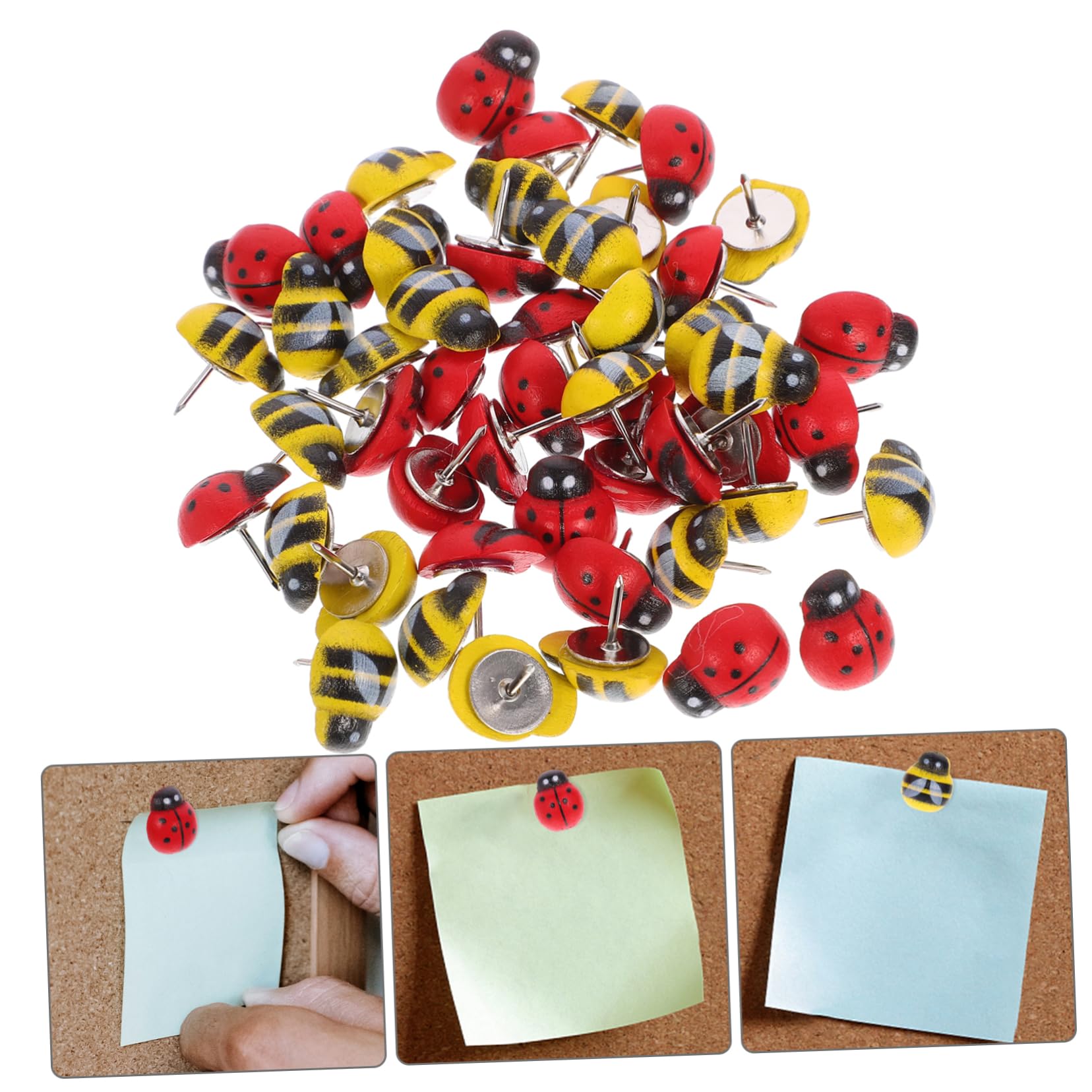 Angoily 5 Ensembles Animal Shaped Pushpins Remplaçables pour Cartes Et Décorations 50 Pièces * 5