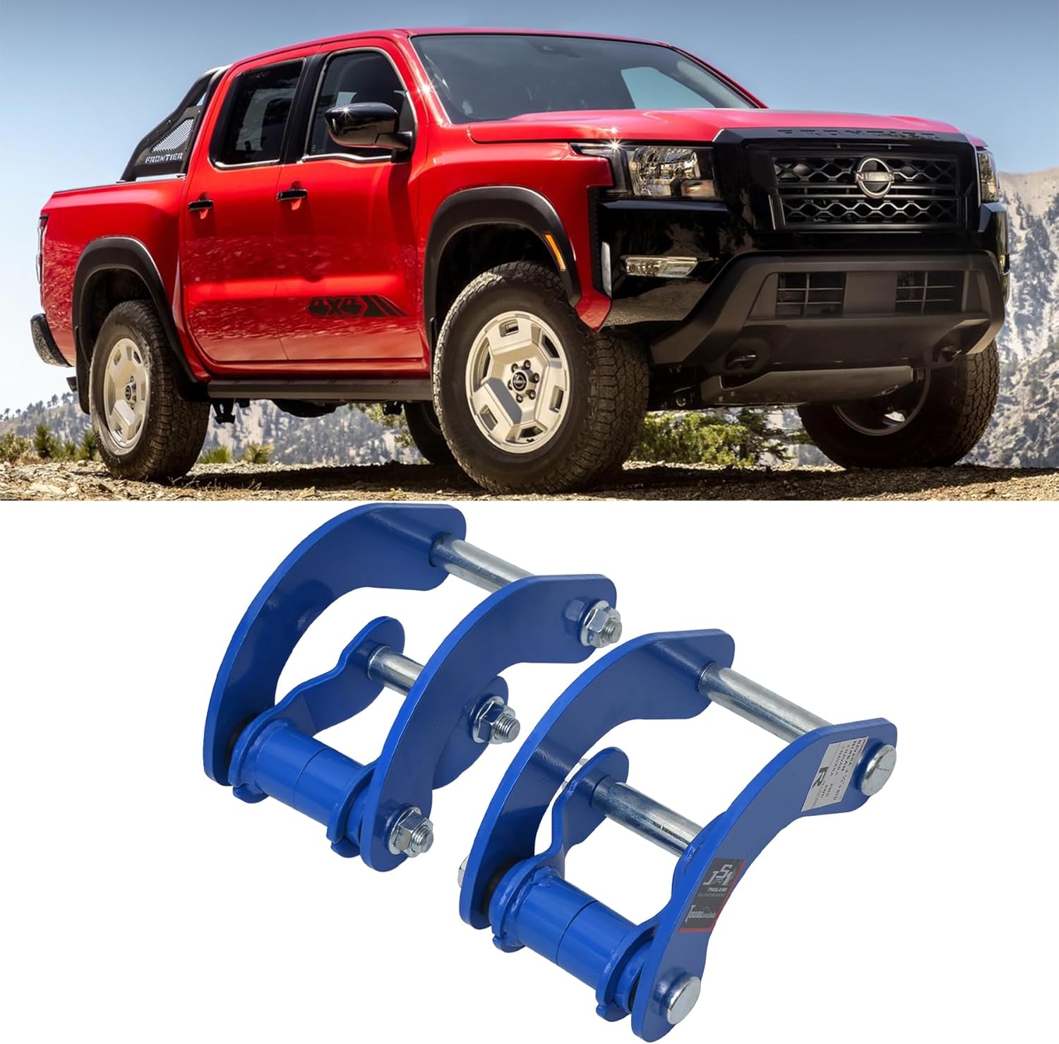 Rear Leaf Comfort Shackles Kits Fit for Frontier 2005-2014 / NAVARA D40 2005-2014, Damping Spring Shackles Kits,