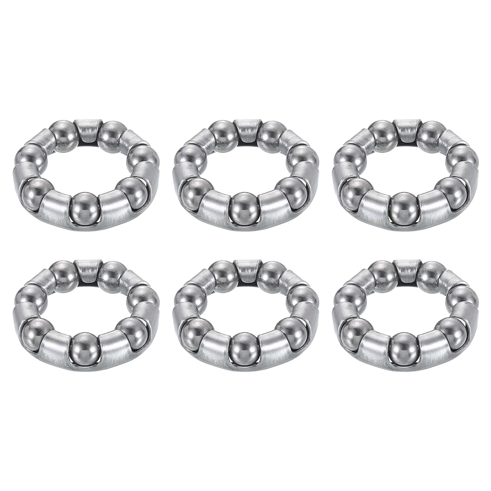 sourcing map Bicycle Crank Ball Bearing 3/16Inch (5mm) x 7 Balls, 10pcs Replacement Ball Bearings for Bottom Bracket Bearings Bike Wheel Frame Bearing Repair