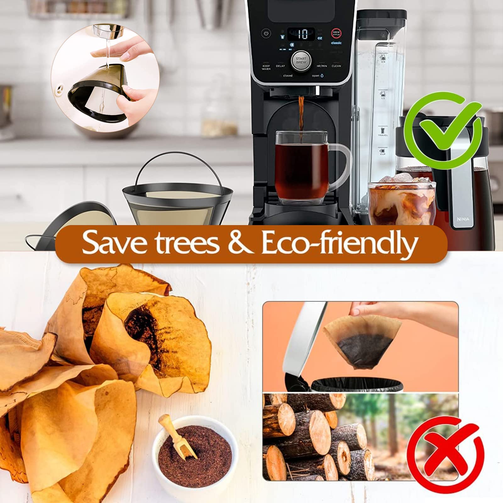 Wiederverwendbarer Kaffeefilter Aus Edelstahl 304 M Produktbild-Vorschau 12