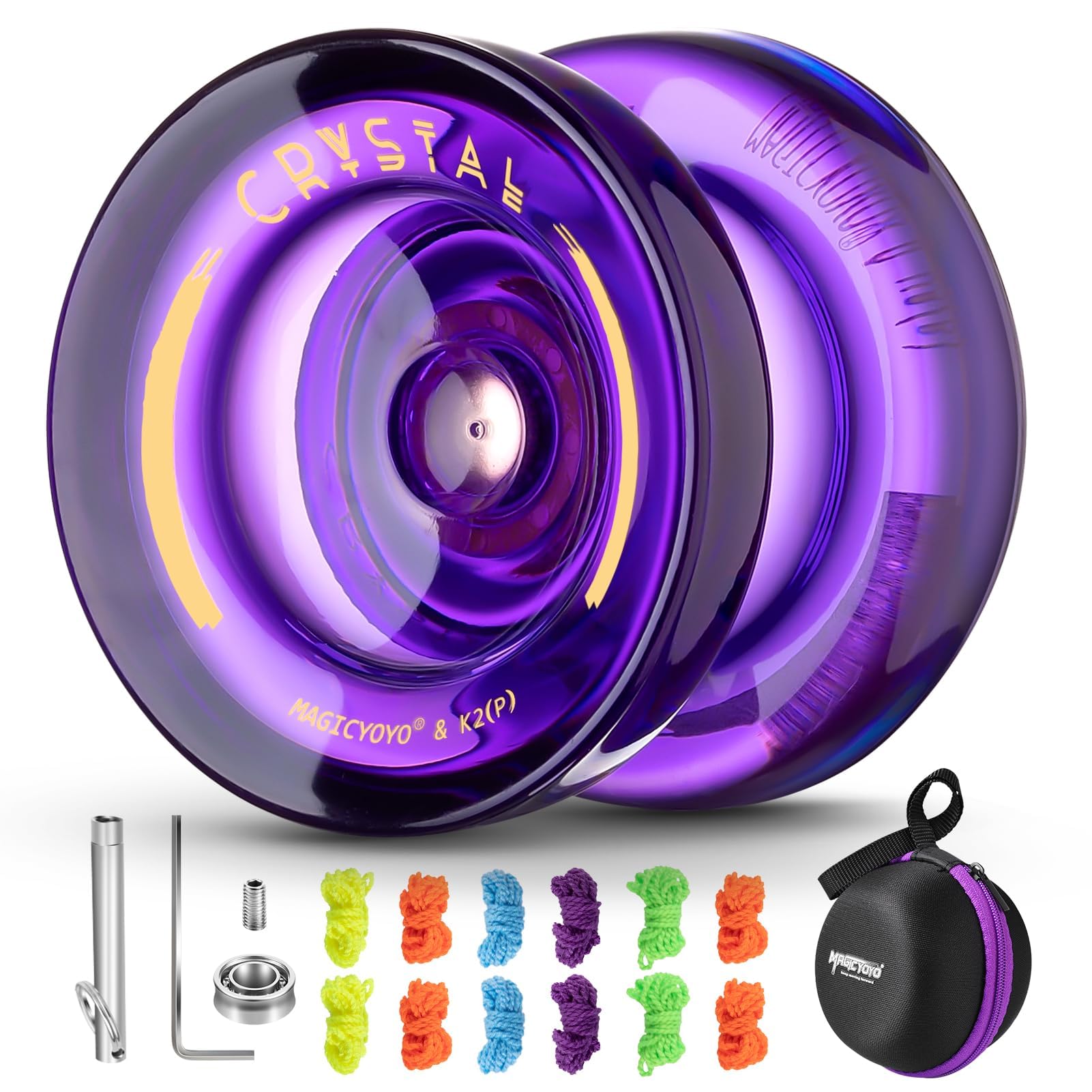 Yo-Yo MAGICYOYO K2 Vert Phosphorescent - Réactif Pour Débutants - Mode Pro Non-Responsif - Avec Roulement KK