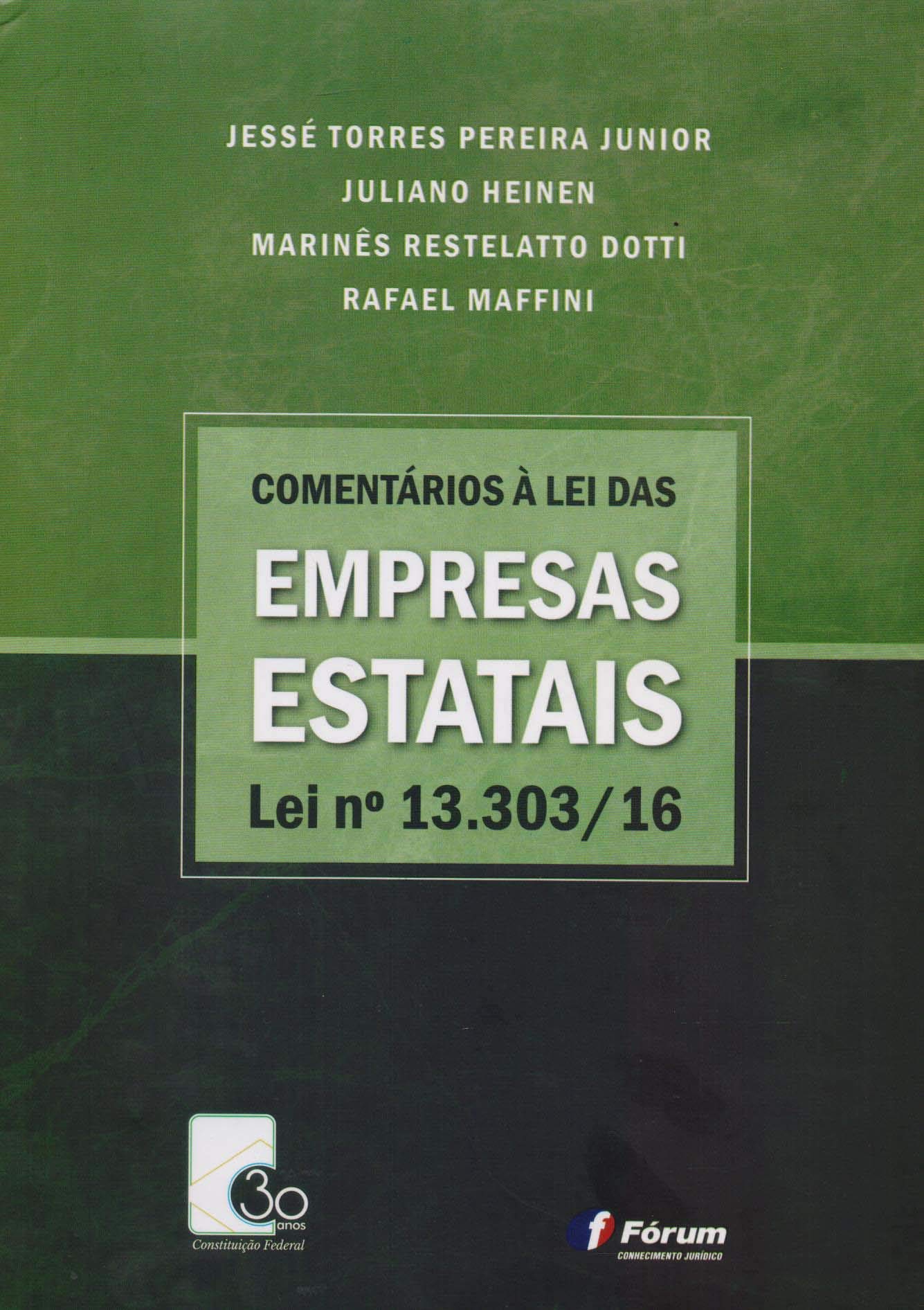 Capa de Comentários à lei das empresas estatais: lei nº 13.303/16
