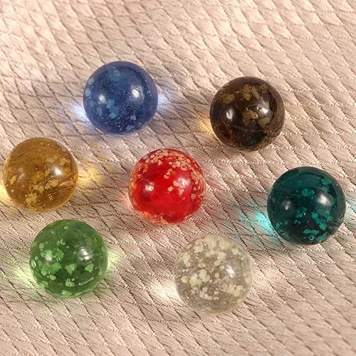 Miniatura 9 de 10 canicas que brillan en la oscuridad para niños canicas de cristal bola de vidrio luminosa para niños juegos de mármol bricolaje y decoración del