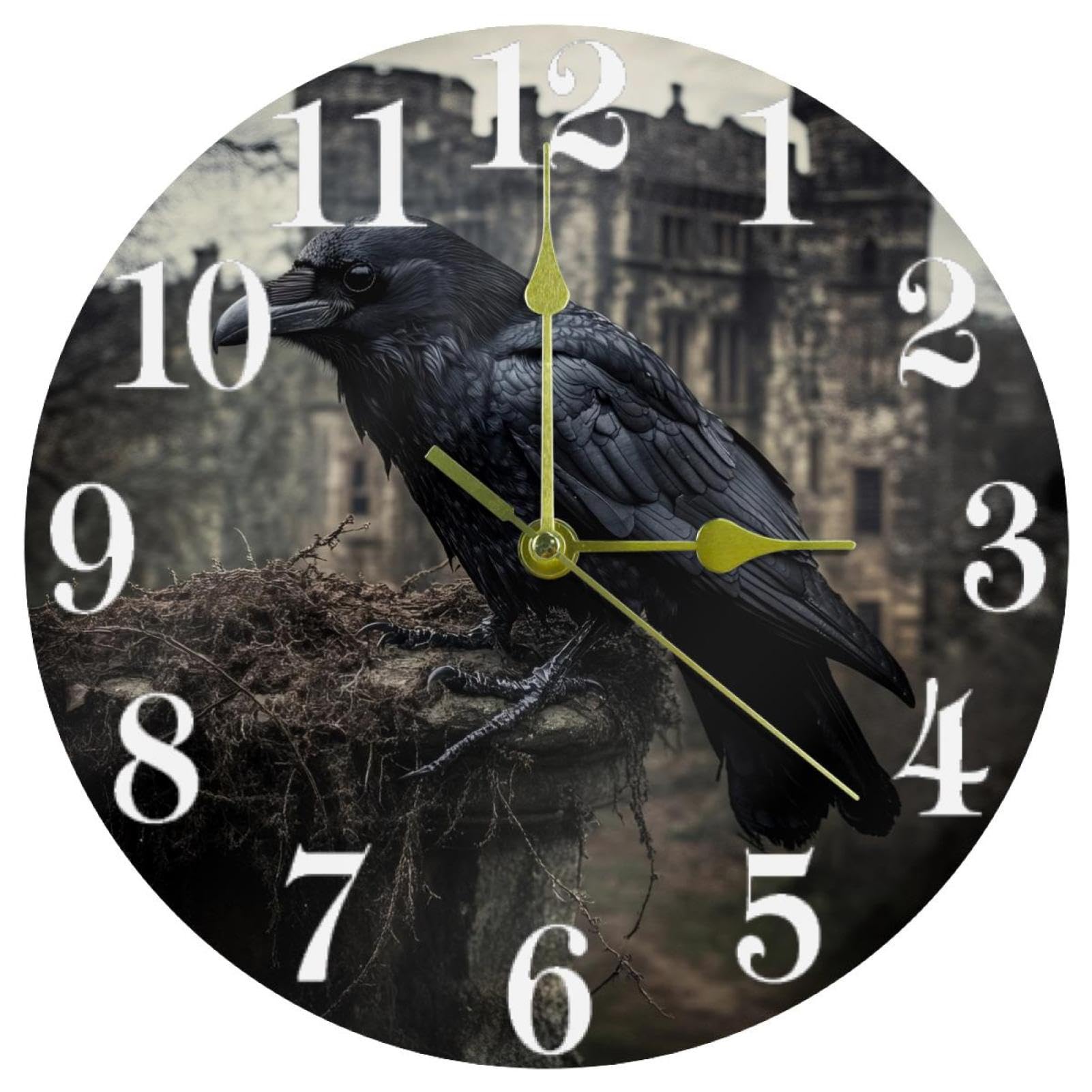 Horloge murale à quartz sans tic-tac fonctionnant sur pile