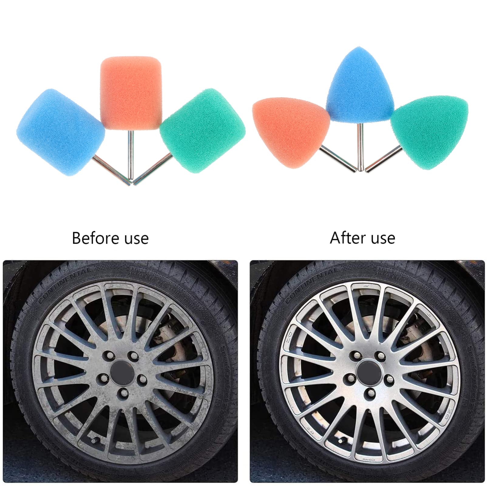 48stücke Teiliges Auto Polierpads Hochwertige Polierschwämme Für Effektives Polieren Und Buffing Von Fahrzeugen Geeignet Für Pneumatische Und Elektrische Poliermaschinen