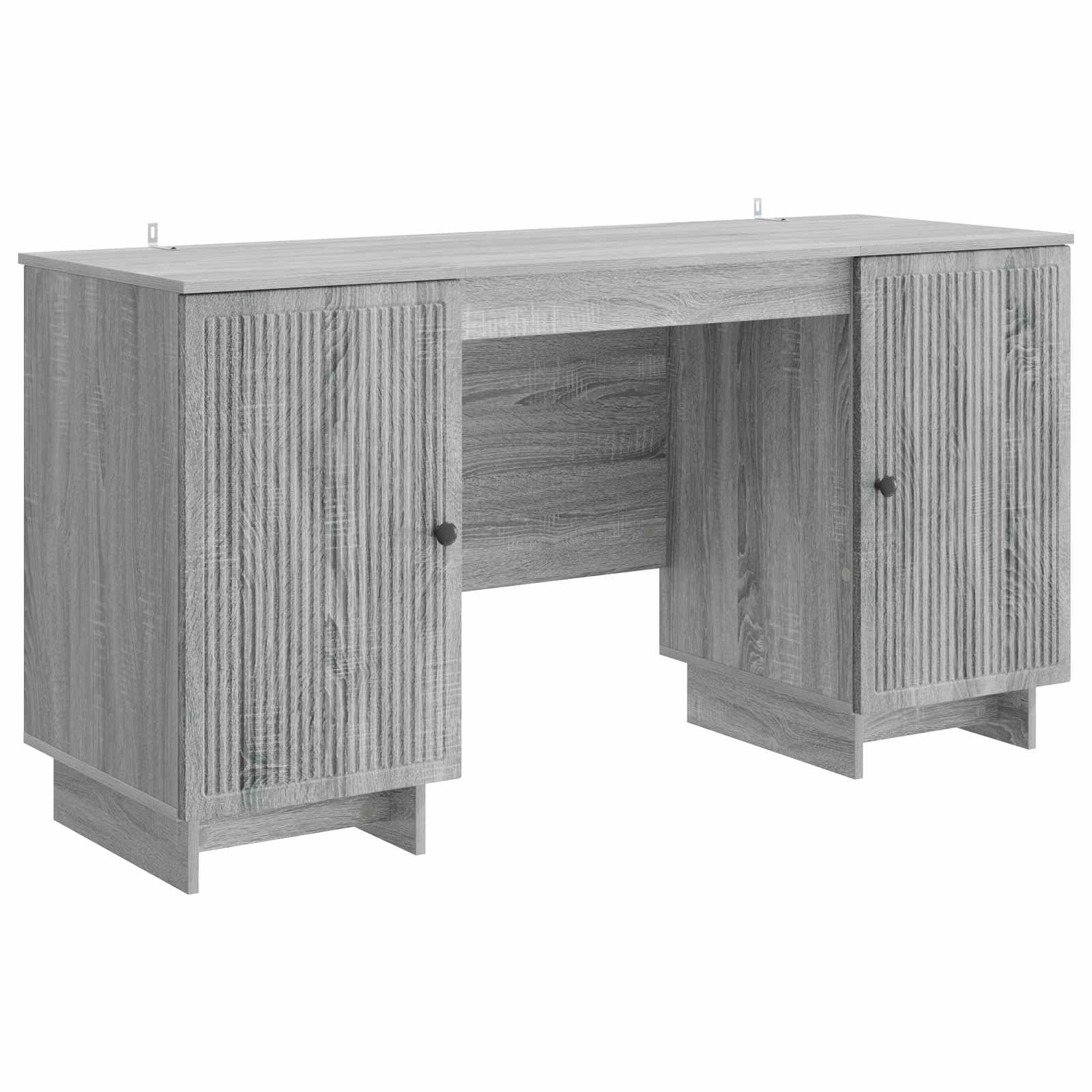 Bureau ergonomique gris Sonoma résistant pour ordinateur portable