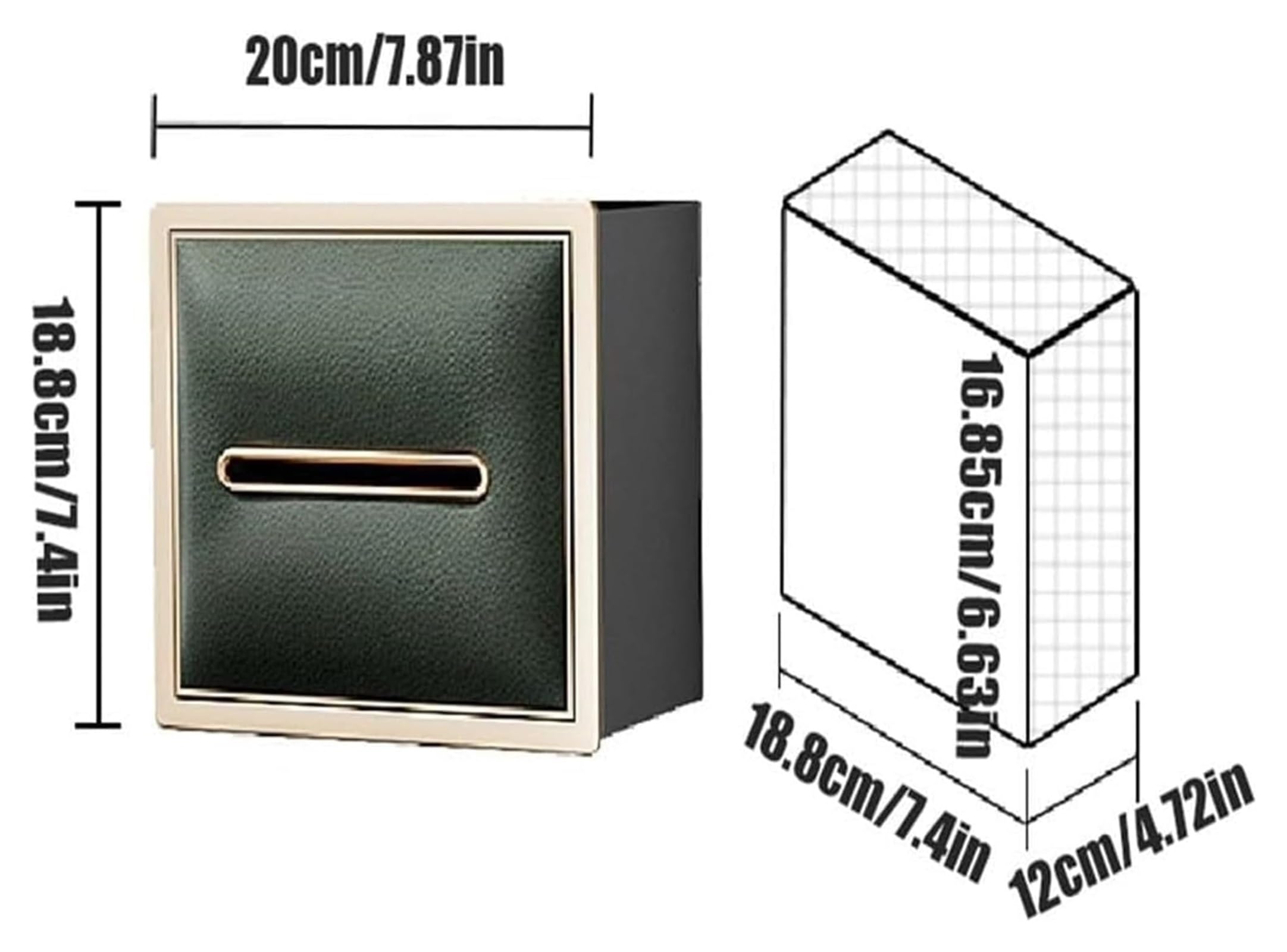 Nicho De Ducha De Acero Inoxidable, Nicho De Pared, Caja De Pañuelos Empotrada, Nicho Empotrado para Inodoro, Estante De Almacenamiento Interior, Estante Organ,Red-20x18x12.5cm