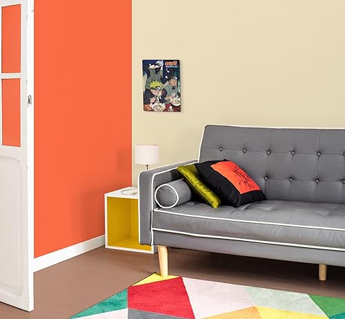 Miniatura 2 de Ata-Boy Letrero de metal de Naruto, Naruto Kakashi Iruka Eating Ramen tamaño 8.25 x 11.5 pulgadas