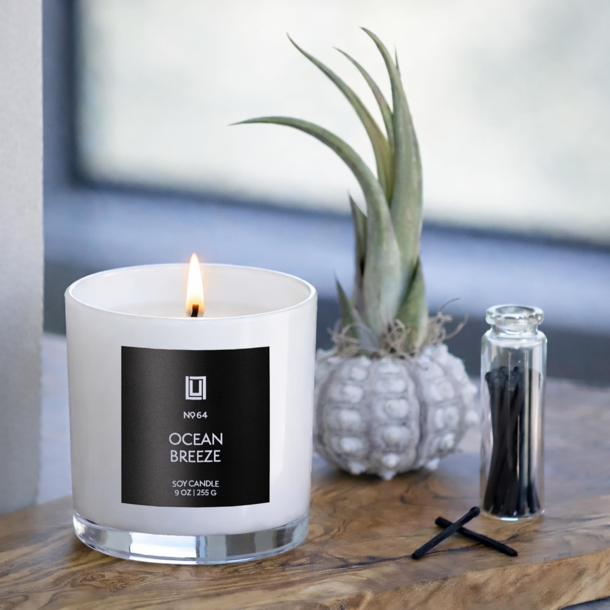 Lulu Candles Luksusowa świeca zapachowa w słoiku sojowym | ręcznie nalewana w USA | wysoce pachnąca i długotrwała (świeże poranne powietrze, 255 g)