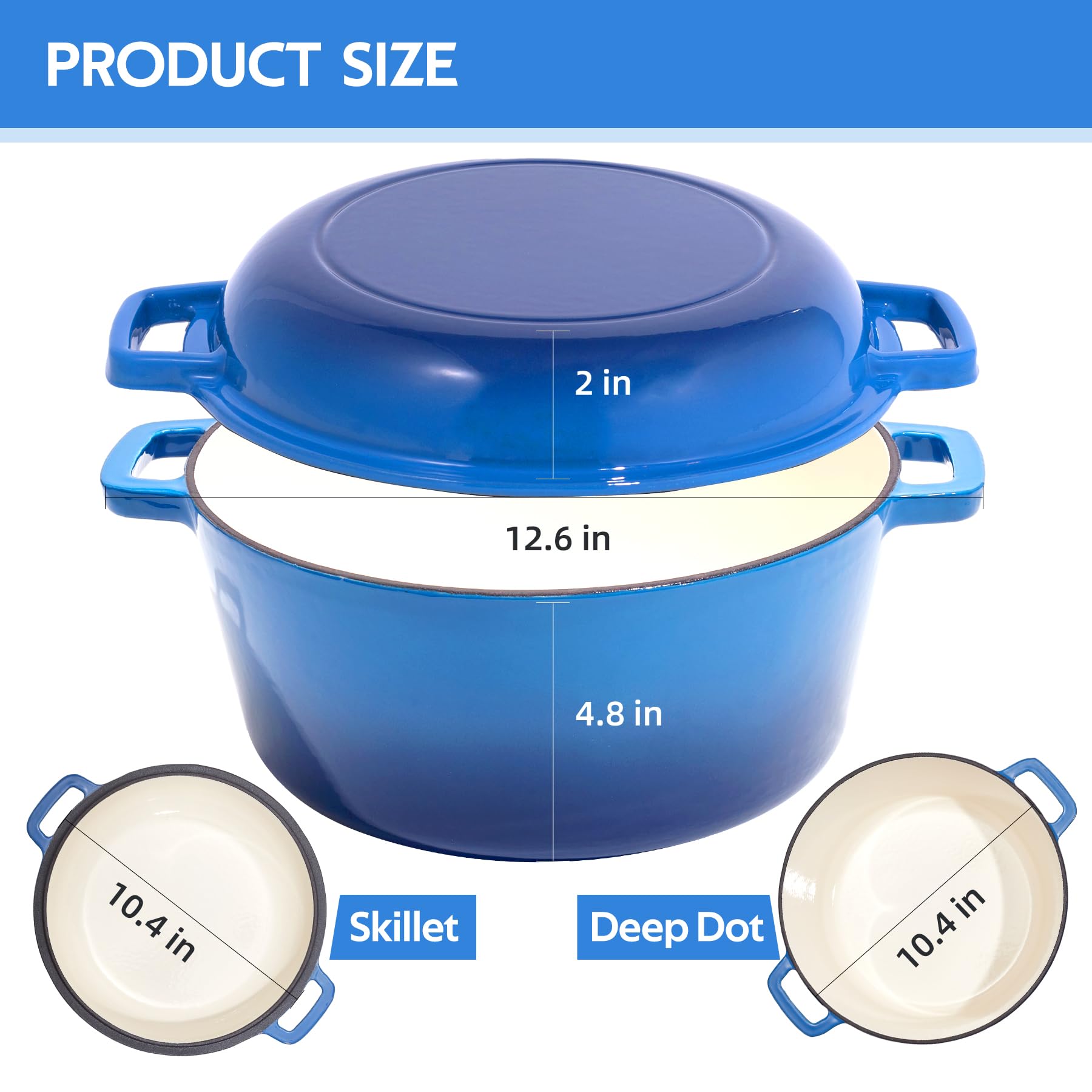 Amazon.co.jp: Alathote 2イン1 エナメル鋳鉄ダッチオーブン 鍋 6 Amazon.co.jp: Alathote 2イン1 エナメル鋳鉄ダッチオーブン 鍋 6