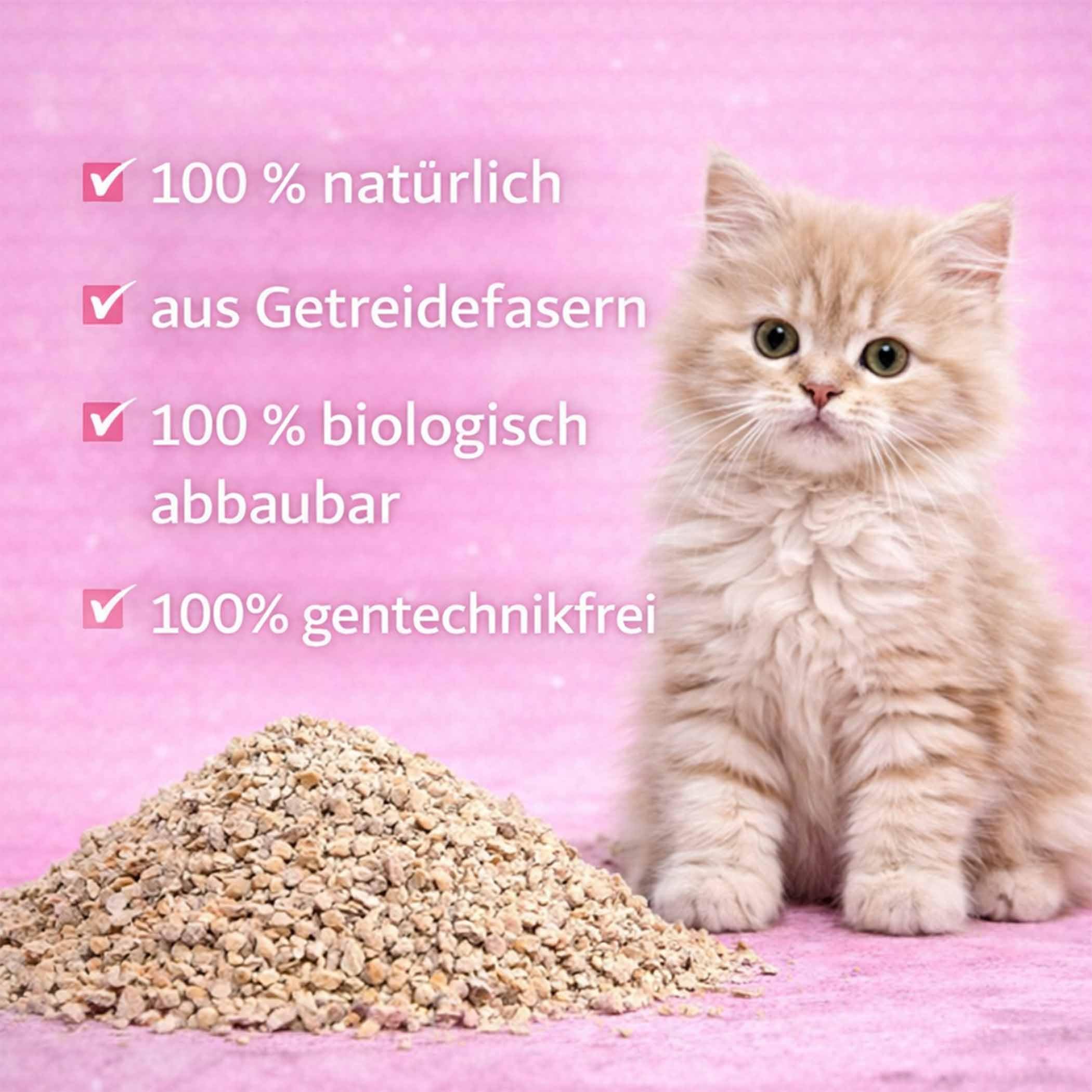 Bio-CATSIL 4x8 l Klumpstreu Katzenstreu klumpend kompostierbar 100% Pflanzenfasern