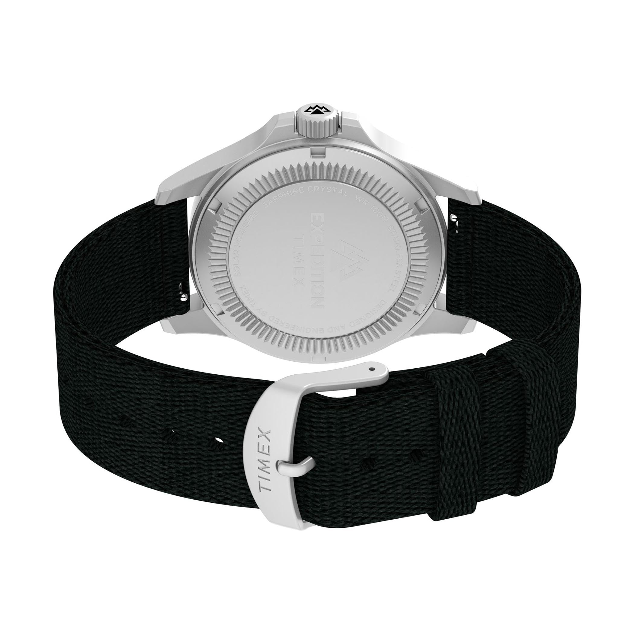 Timex Expedition North zegarek męski 41 mm – brązowy ekologiczny dwuczęściowy pasek szybkiego zapinania, czarna tarcza, koperta ze stali nierdzewnej, TW2V64100