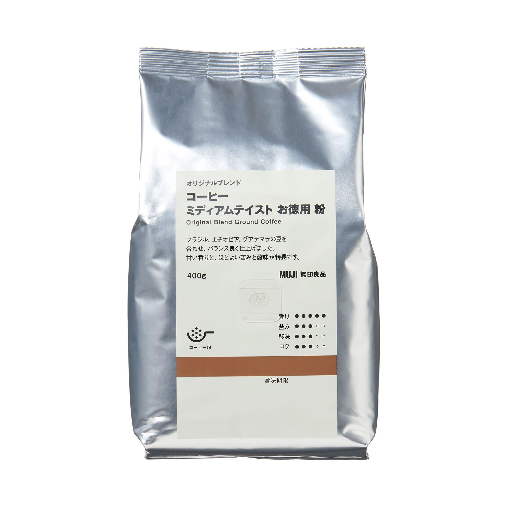 無印良品 オリジナルブレンド コーヒー ミディアムテイスト お徳用 粉 ・400…