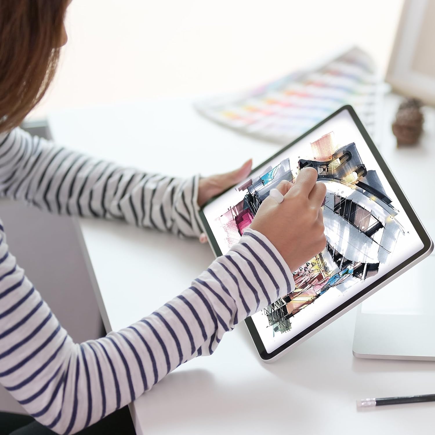 Stylus Pen for Apple iPad Pencil: Touch Pencil with Palm Rejection for Precise Writing & Drawing - Compatible with Apple iPad Pro 11/12.9 Inch iPad 6th/7th | iPad mini 5th | iPad Air 3rd Gen