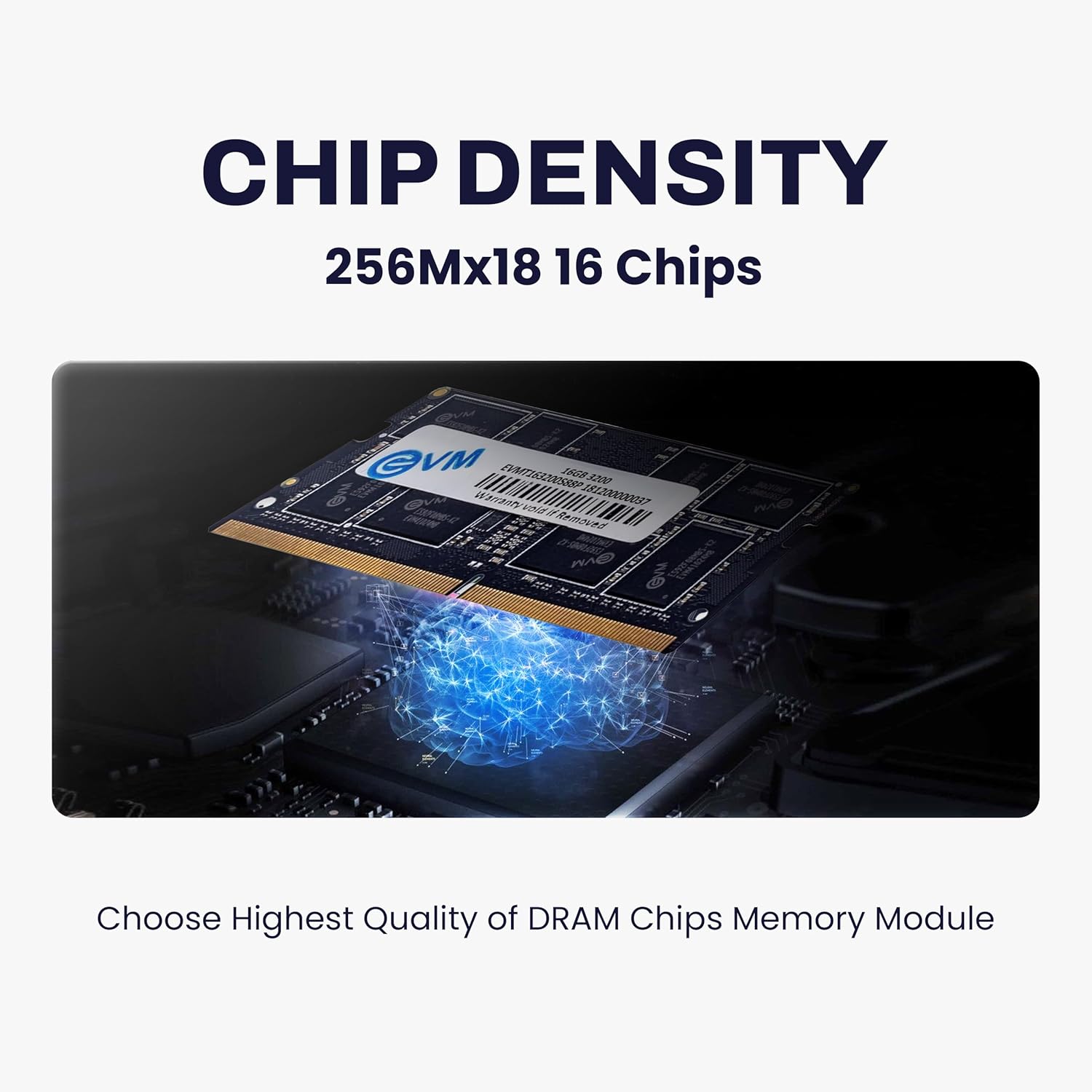 EVM 16GB DDR4 Laptop RAM 3200MHz - Unleash Your System's Full Potential - Perfect for Gamers, Office Work, and More - 10 Years Warranty (EVMT16G3200S88P) 14 717C9RS9KJL. SL1500
