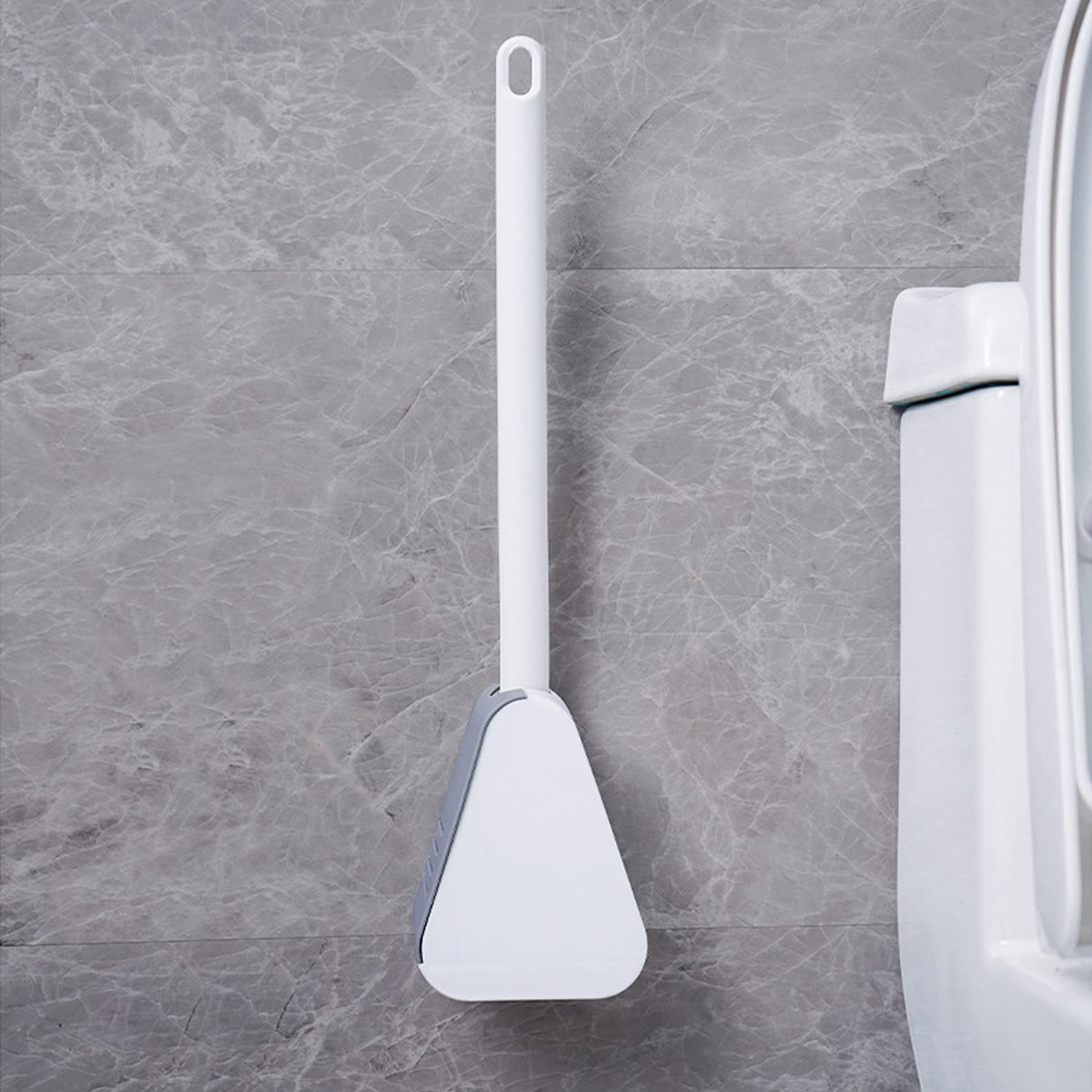 1 Pezzo Spazzola Wc In Plastica A Manico Lungo Con Base Drenante. Spazzola Per L