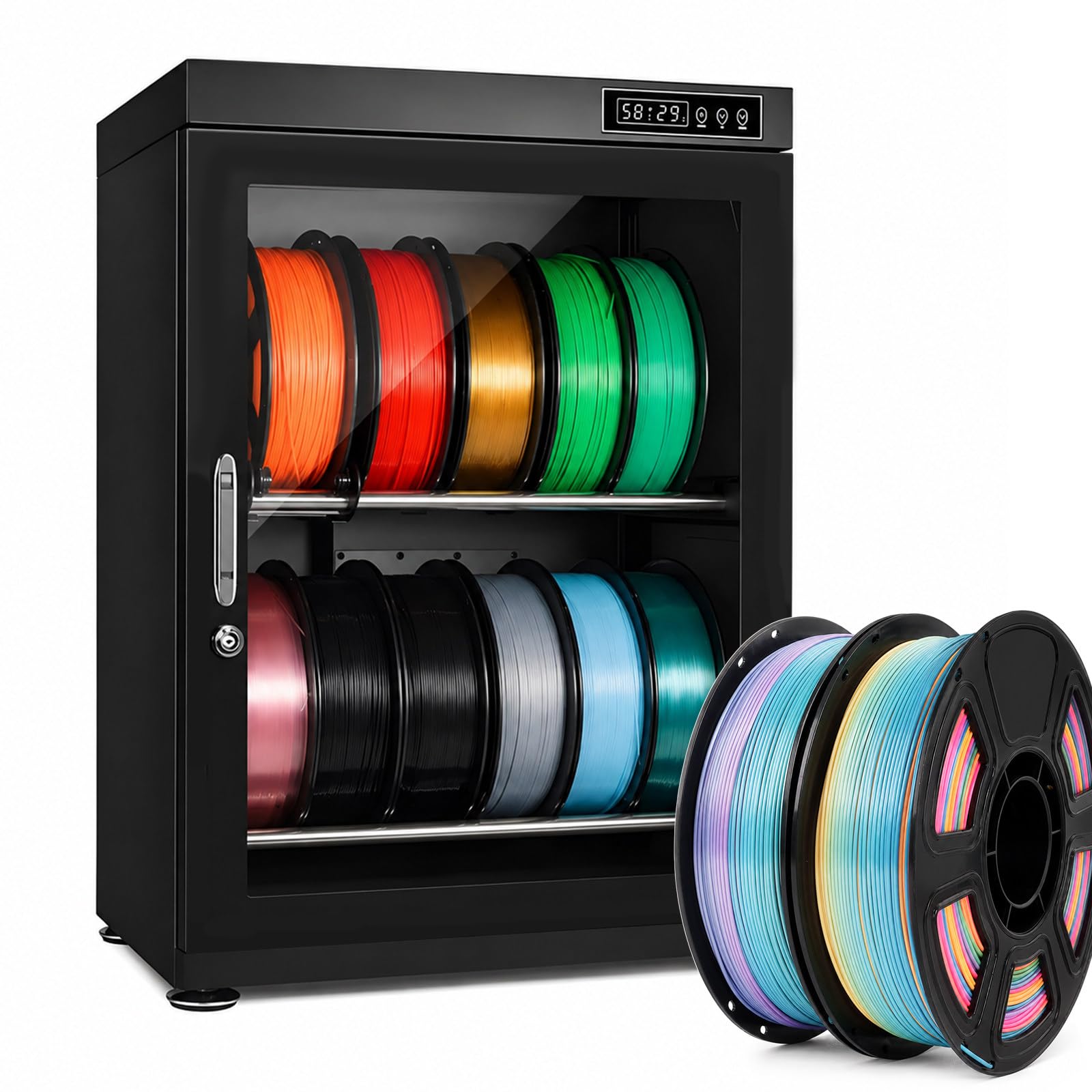 Boîte de Rangement pour Filaments 3D avec Structure en Acier Renforcé 70L