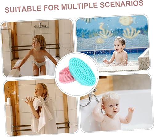 Miniatura 9 de 2pcs Dual Sided Exfoliating Bath Brush Scalp Massager Soft and Gentle for Boy Girl Promotes Sensory Development Tactile Stimulation