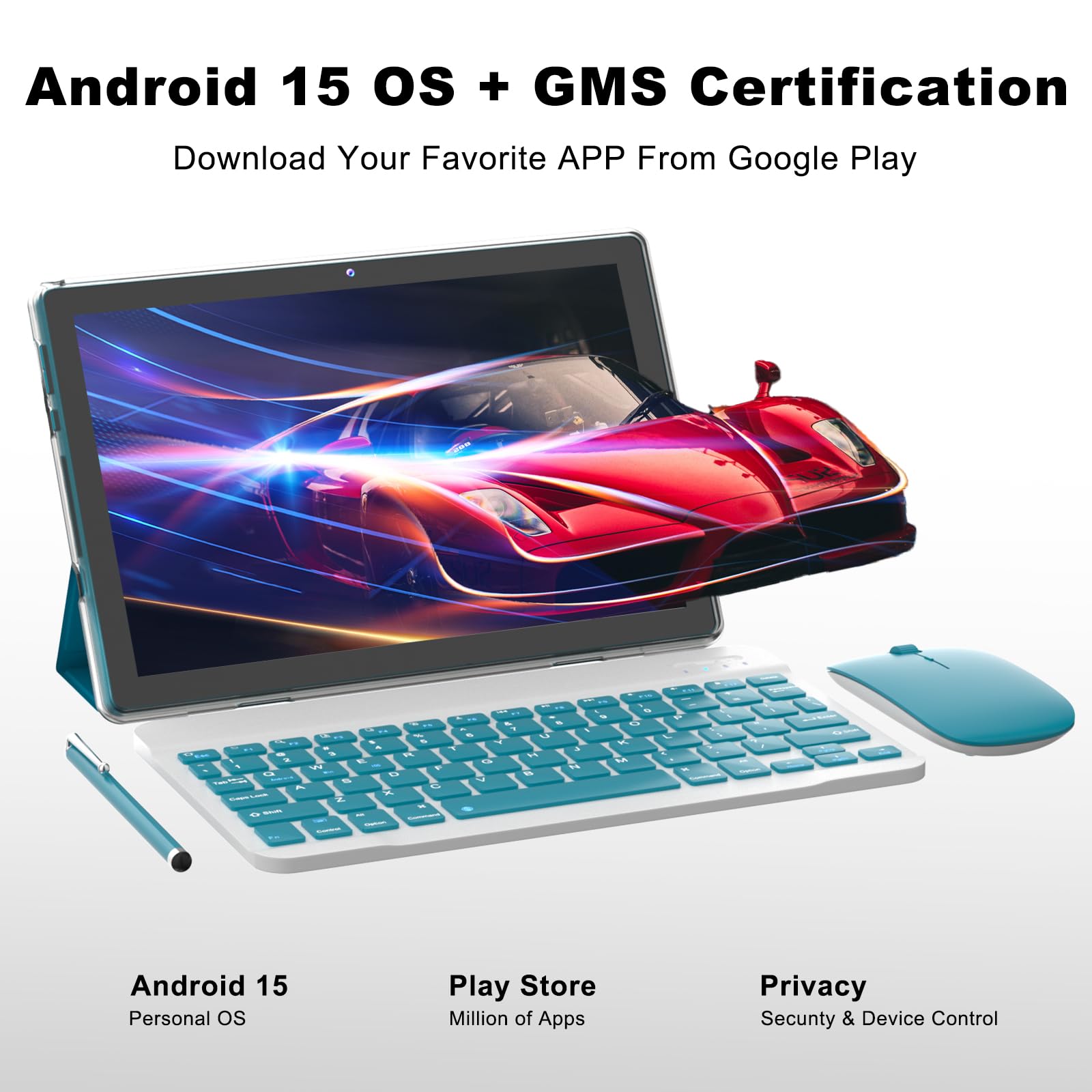 Androidタブレットアクセサリー Coopers Tablet With Keyboard Mouse Amazon.com : ZZB 2 in 1 Tablet with Keyboard Case Mouse