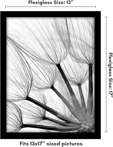 Vista 52 de Americanflat - Marco para póster de 71 x 74 cm con plexiglás pulido, portarretratos negro de madera industrializada, Epic Collection, marco ancho