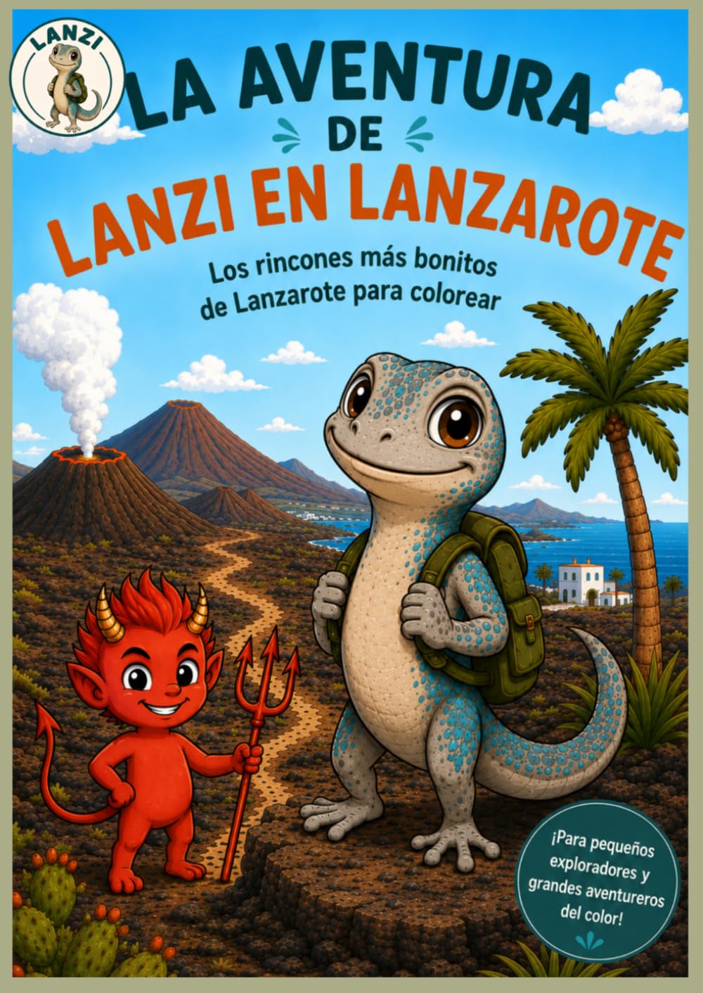 LA AVENTURA DE LANZI EN LANZAROTE: Los rincones más bonitos de Lanzarote para colorear (Las aventuras isleñas de Lanzi)