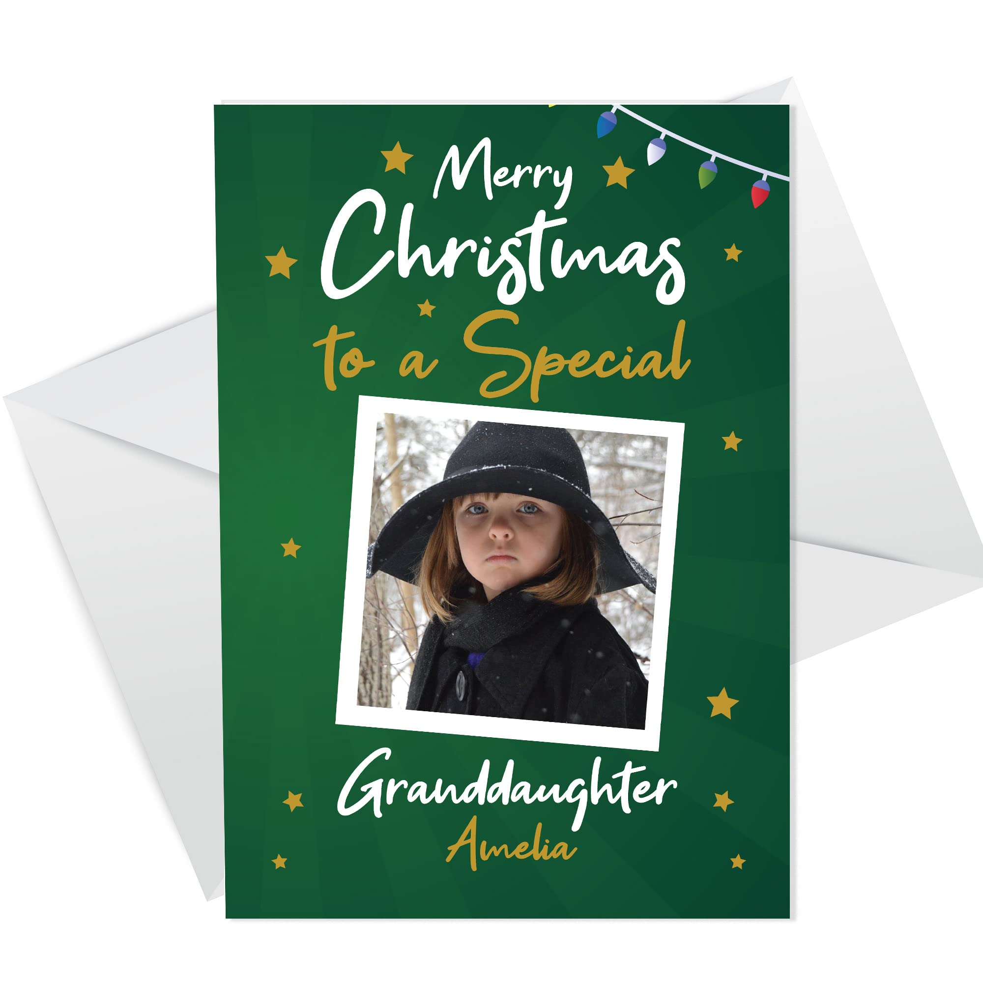 Special Granddaughter Christmas Card Personalised Photo Card From Grandparents