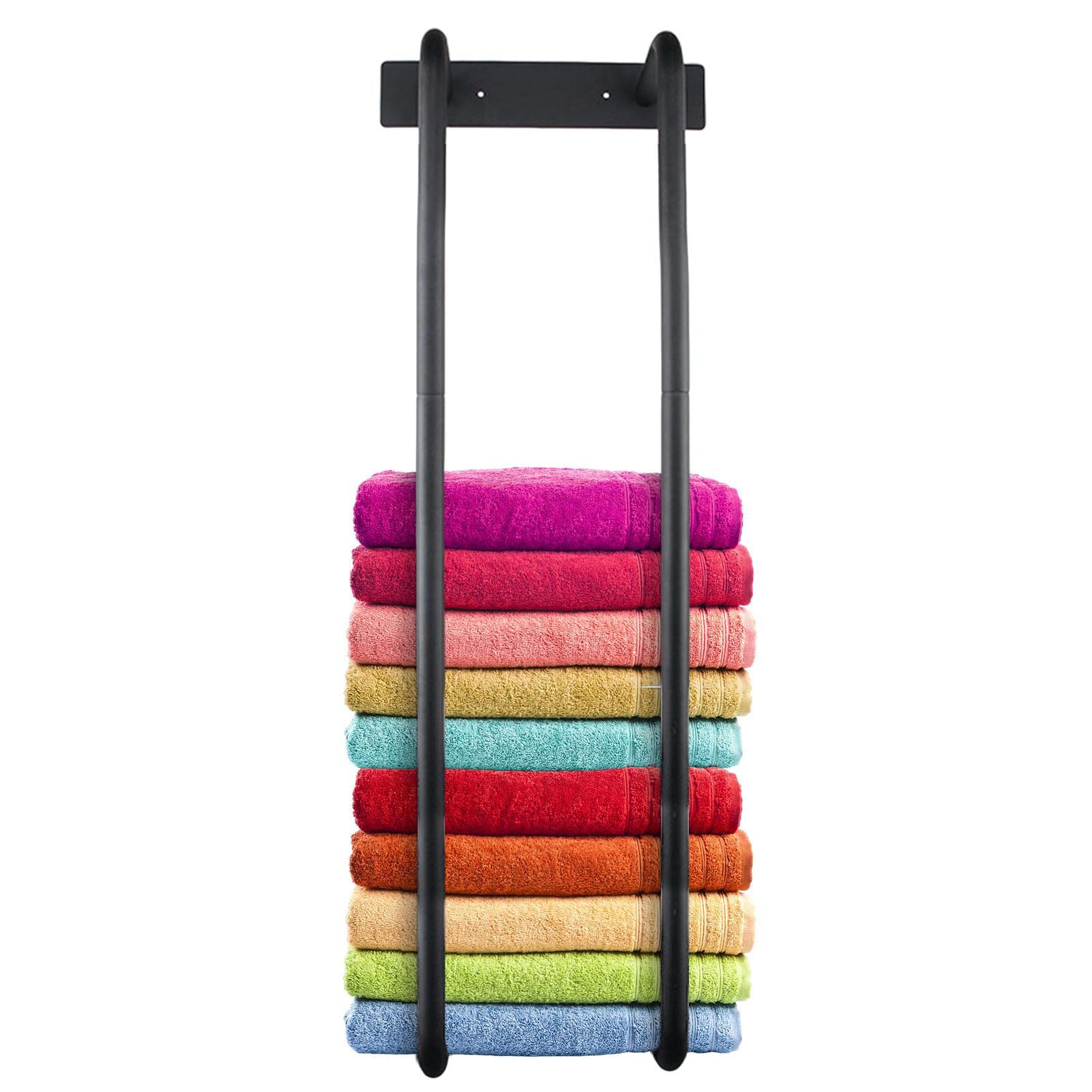 Estante de toallas de hierro elegante Keloc organizador vertical con doble barra antioxidante