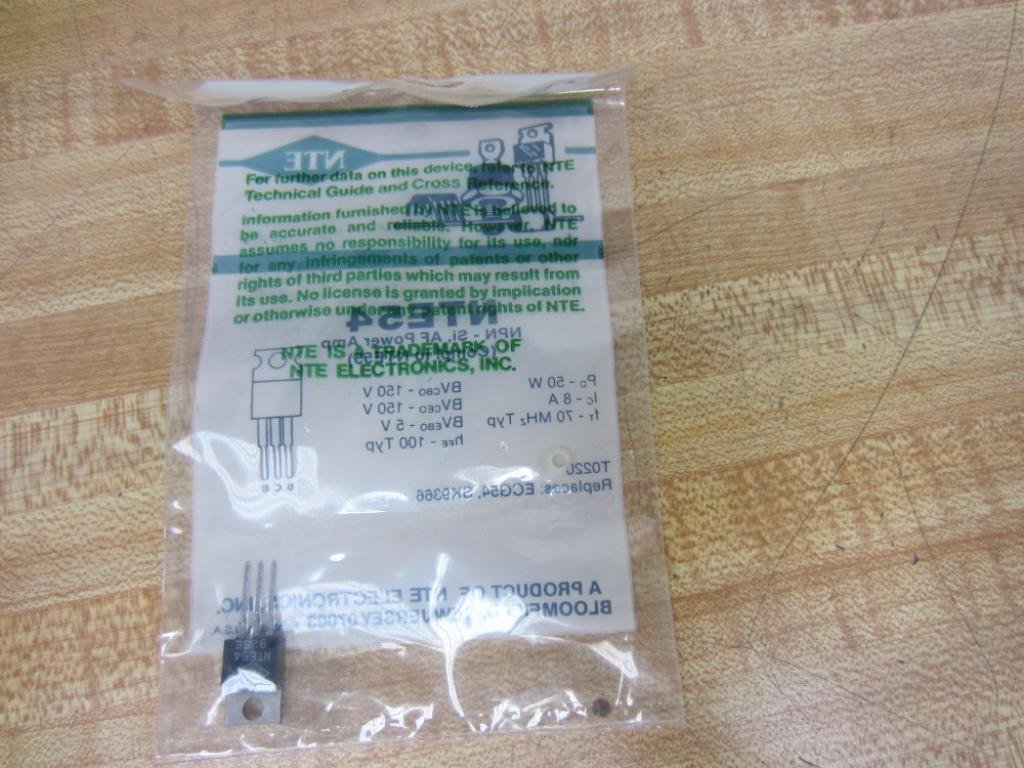NTE Electronics, Inc. NTE54, TRANSISTOR - NPN AF POWER AMP TO220 CASE
