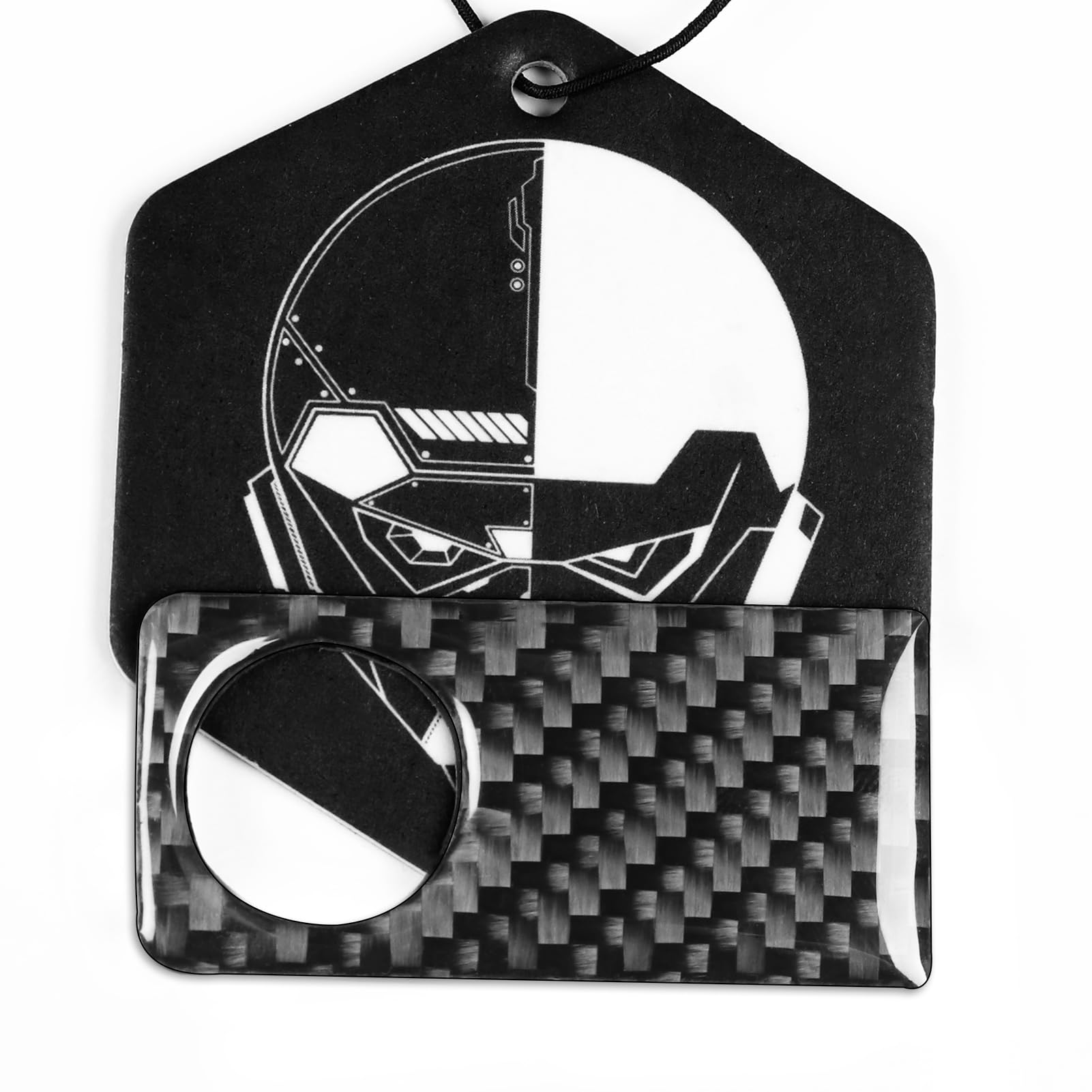 Generic Real Carbon Fiber Glove Box Keyhole Handle Panel Sticker Interior Trim Accessories Compatible with Mercedes Benz C-Class W204 Sedan 2012 2013 2014 Black, BM8111